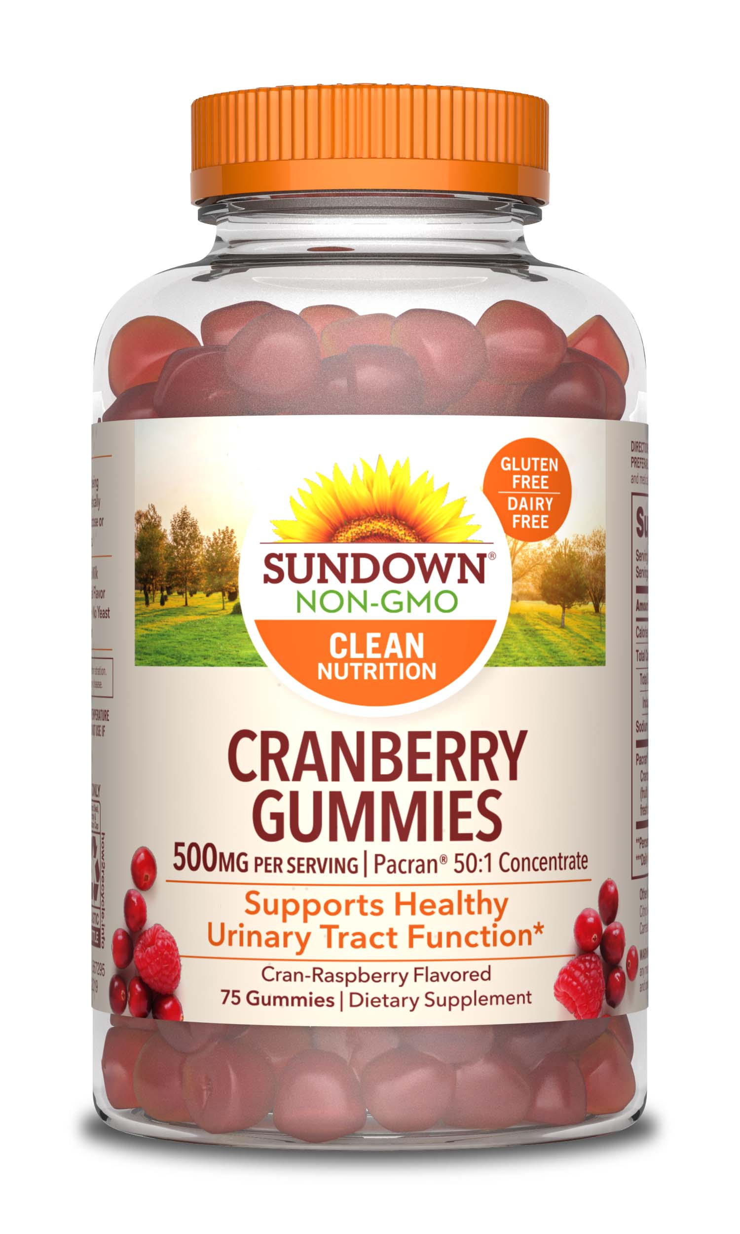 Sundown Naturals Cranberry Gummies 500mg, 75CT