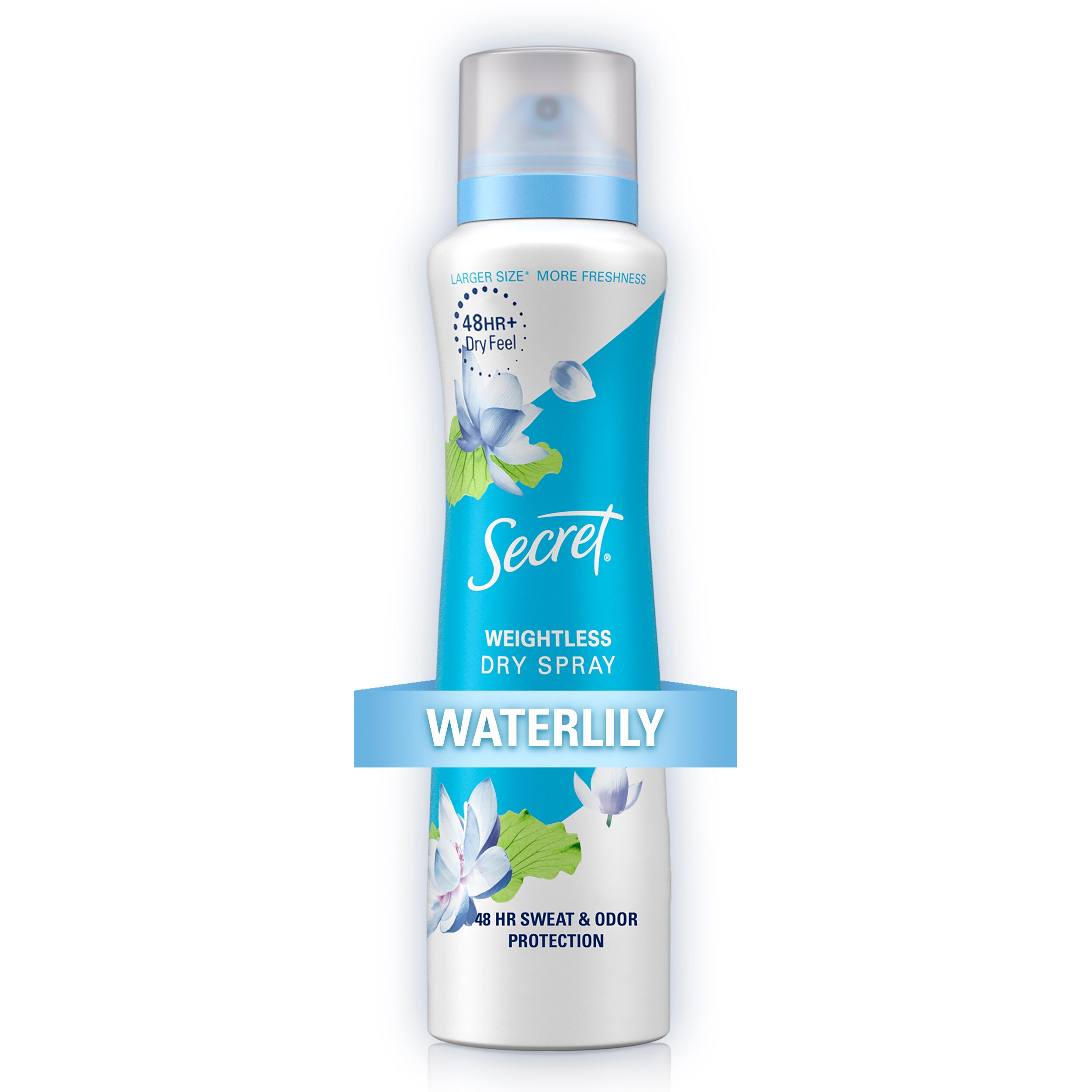 Secret 48-Hour Antiperspirant & Deodorant Dry Spray, Waterlily + Argan Oil, 4.1 OZ