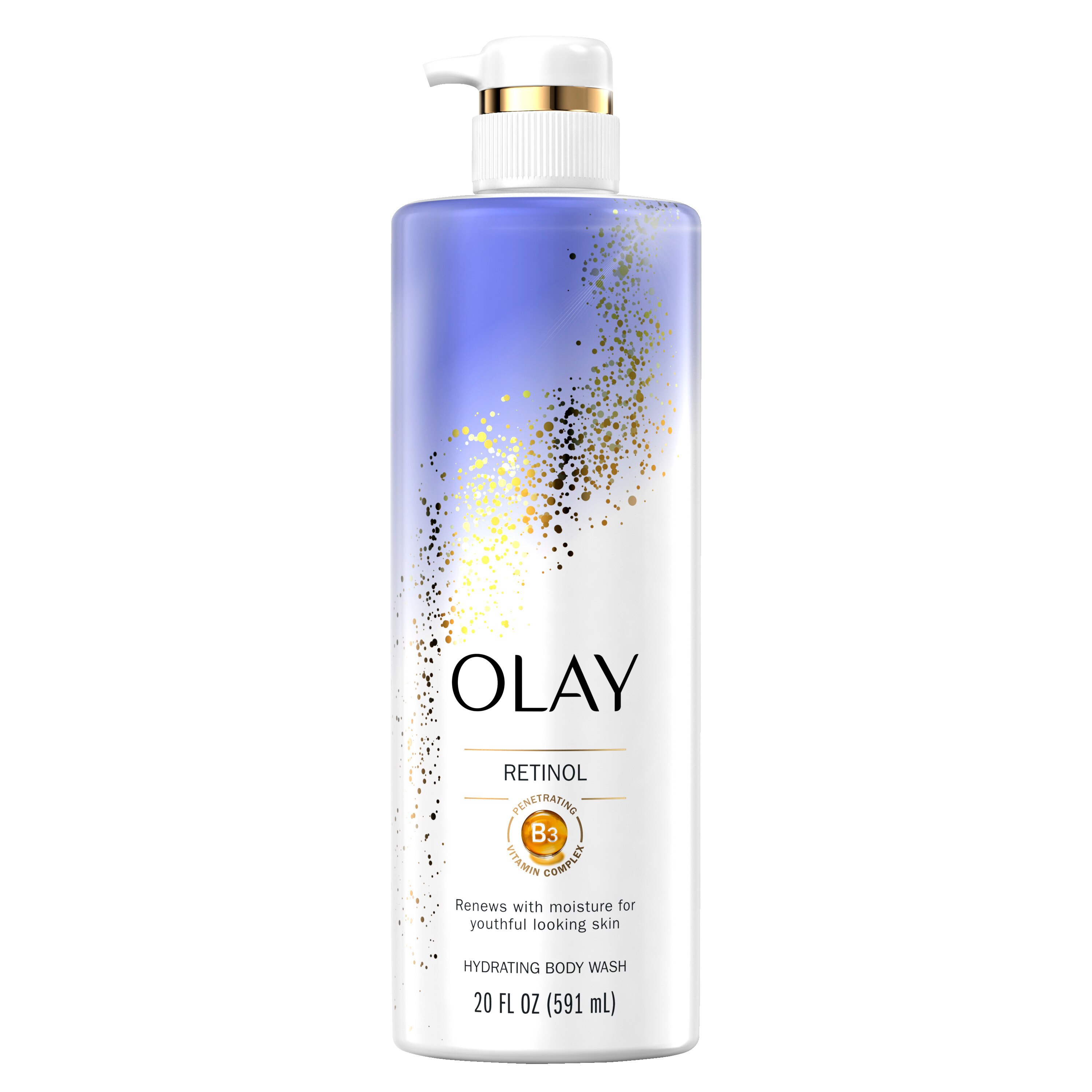 Olay Cleansing & Renewing Nighttime Body Wash with Vitamin B3 and Retinol, 20 oz