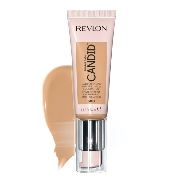 Clicking on the image opens a new modal with 8 larger images of Revlon PhotoReady Candid Natural Finish, Anti-Pollution Foundation. Some images may not have descriptive text. 1 out of 8.