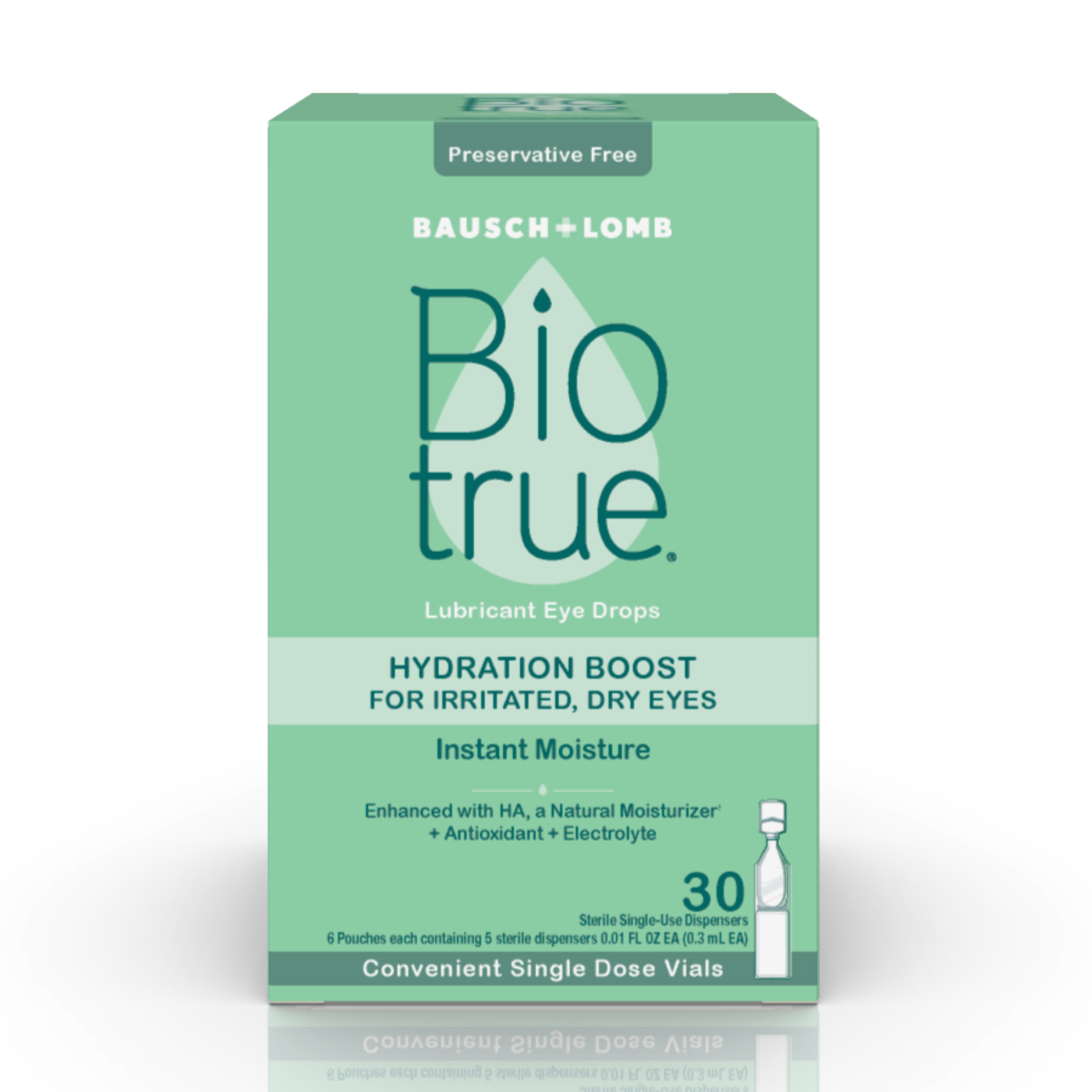 Biotrue Hydration Boost Lubricant Eye Drops, 30 CT