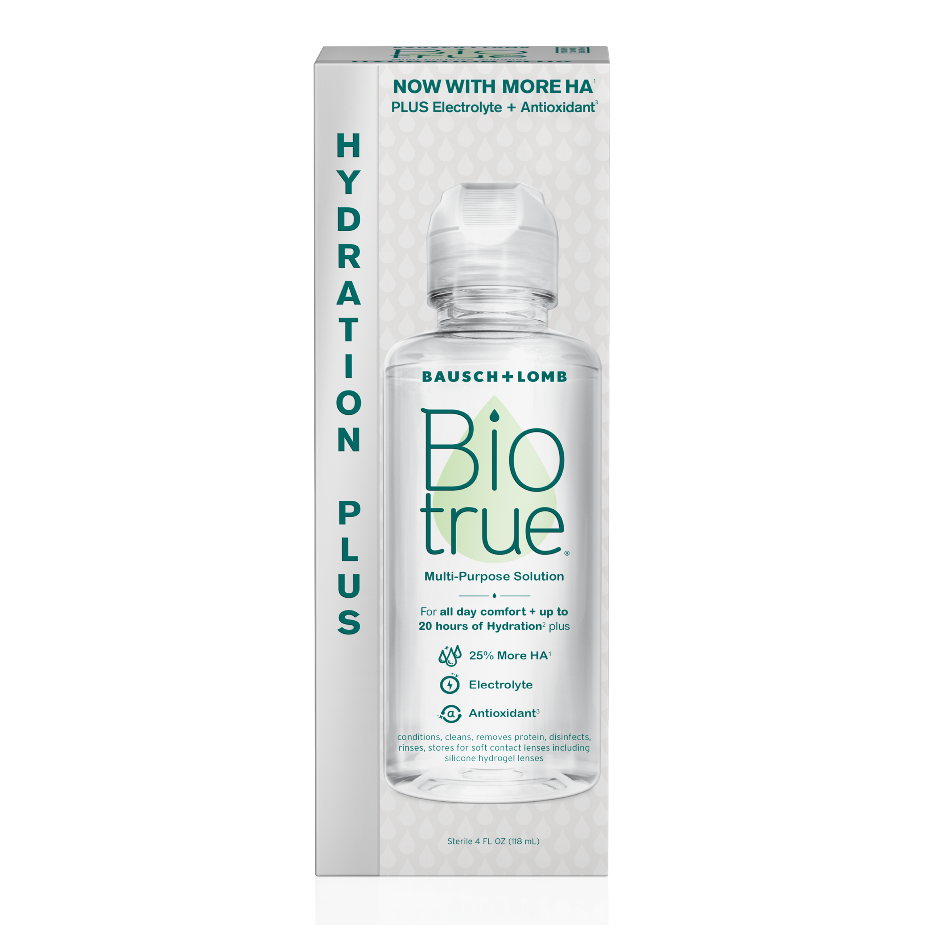 Biotrue Hydration Plus Contact Lens Solution, 4 OZ