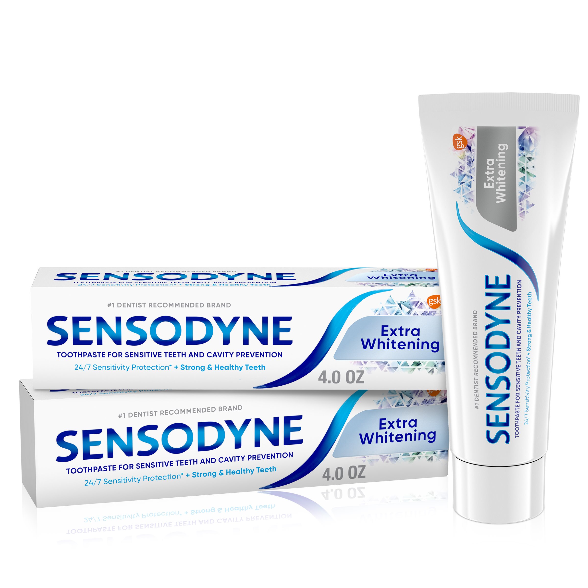 Sensodyne Extra Whitening Toothpaste for Sensitive Teeth and Cavity Protection