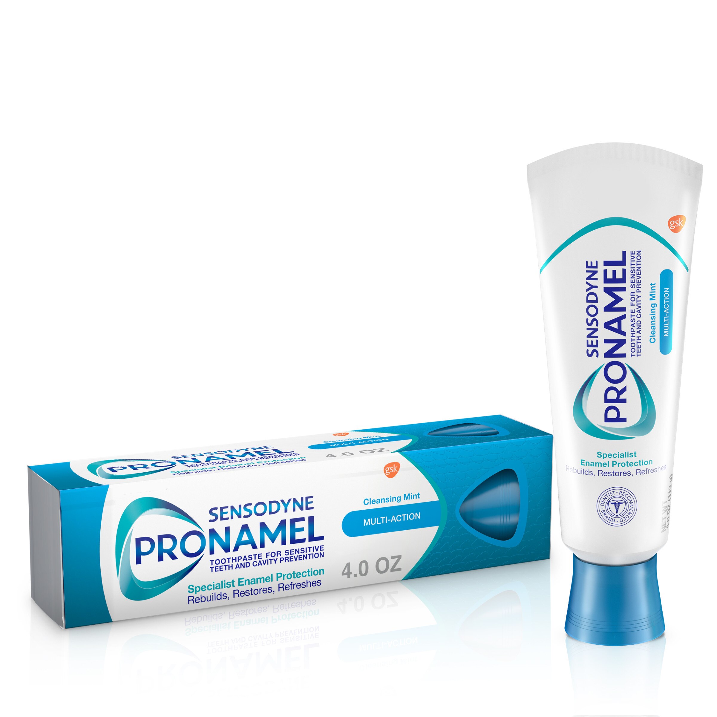 Sensodyne Pronamel Multi-Action Toothpaste for Sensitive Teeth and Cavity Protection, Cleansing Mint, 4 OZ