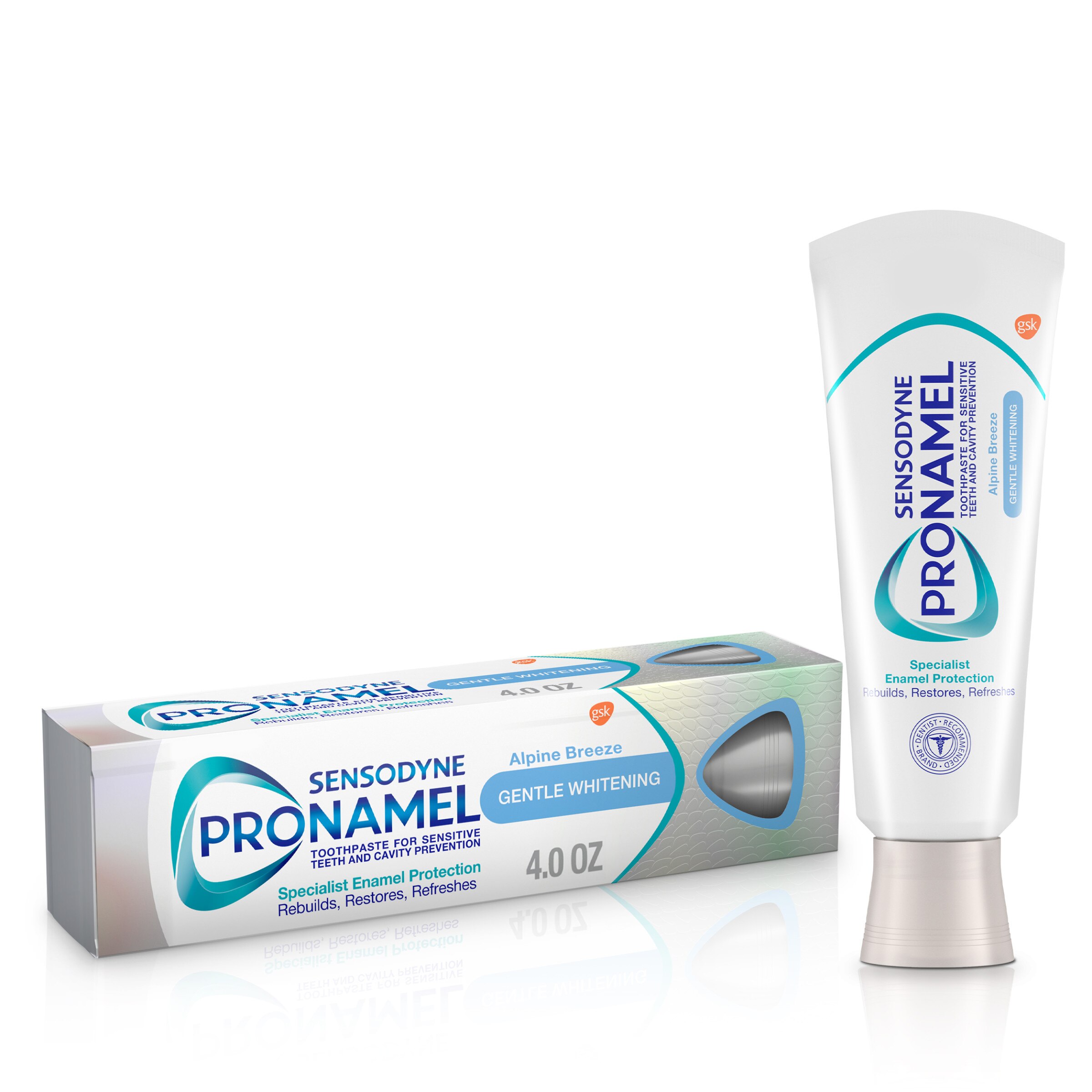 Sensodyne Pronamel Gentle Whitening Enamel Toothpaste for Sensitive Teeth and Cavity Prevention, Alpine Breeze, 4 OZ