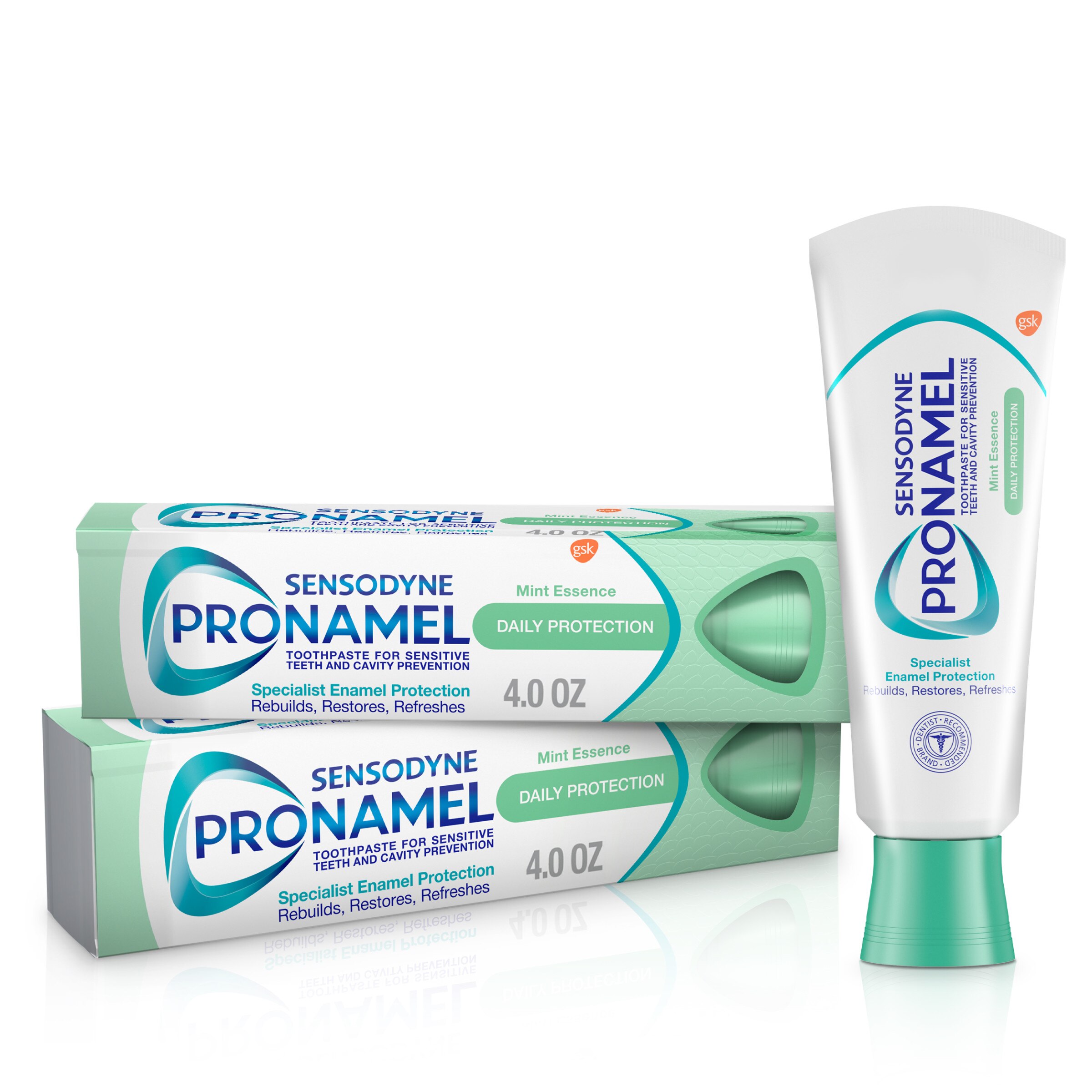 Sensodyne Pronamel Enamel Daily Protection Toothpaste for Sensitive Teeth, Mint Essence, 4 OZ, 2 Pack