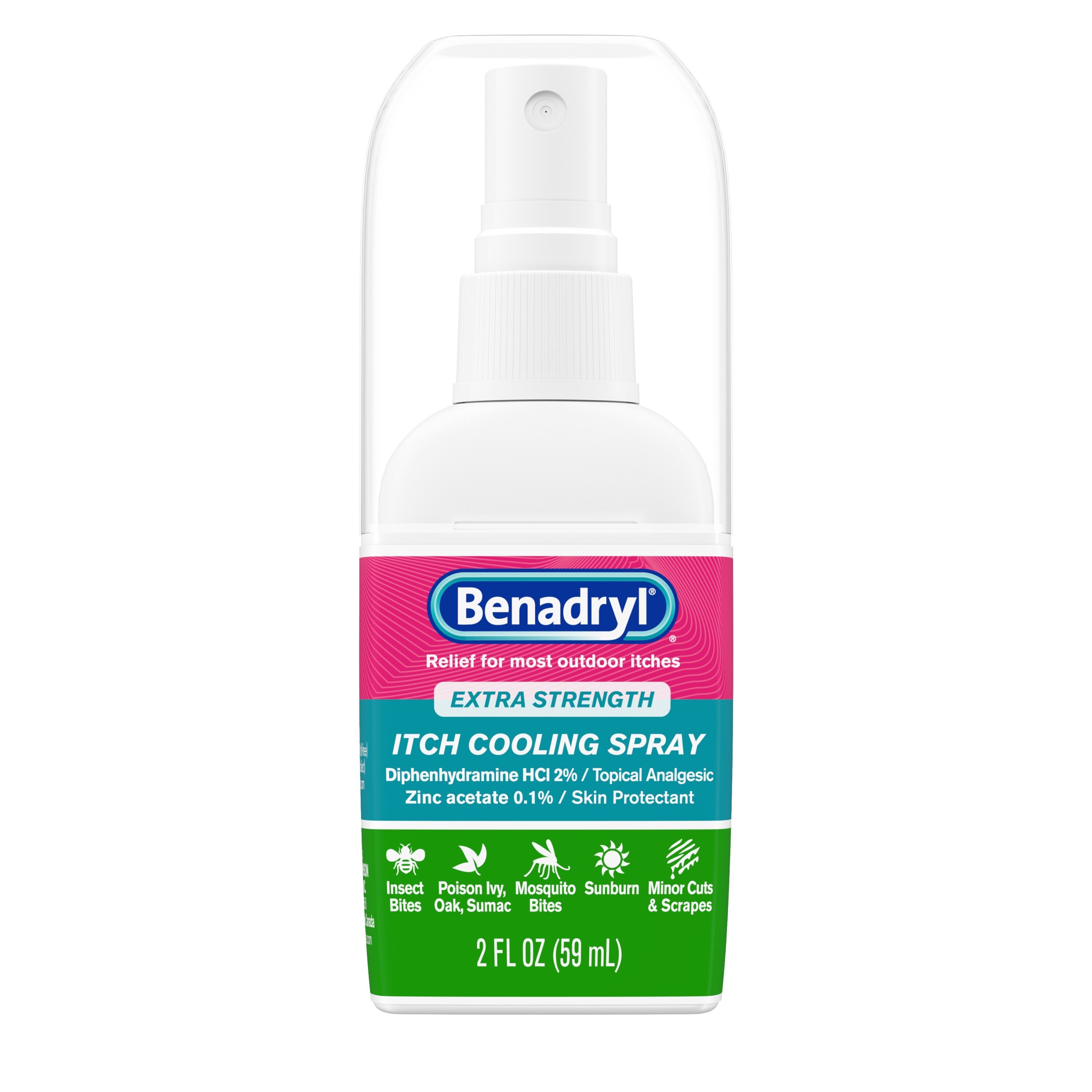 Benadryl Extra Strength Anti-Itch Cooling Spray, Travel Size