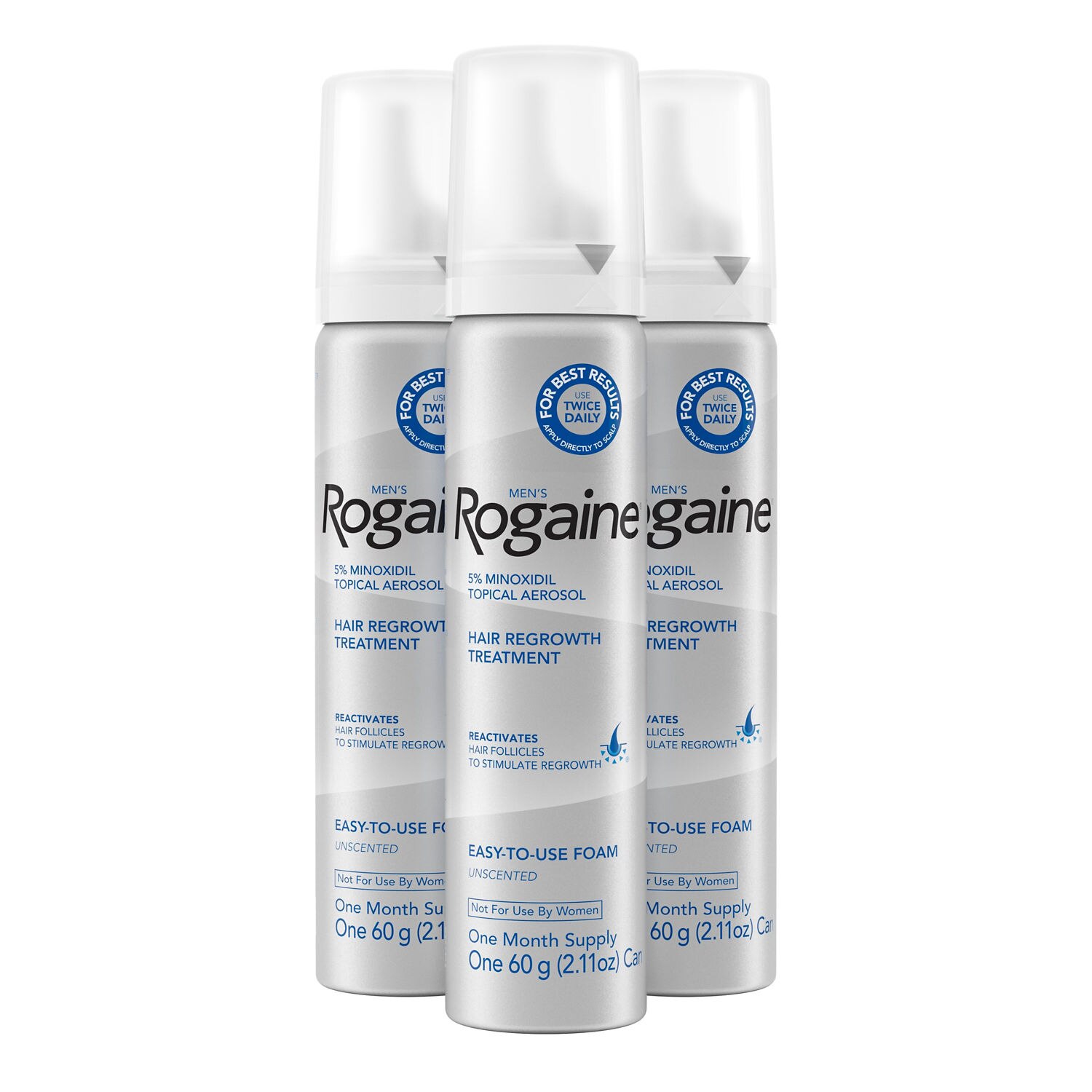 Rogaine Men's 5% Minoxidil Foam for Hair Regrowth