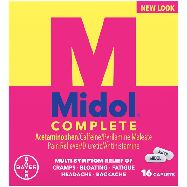 Midol Complete Menstrual Pain Relief Acetaminophen Caplets