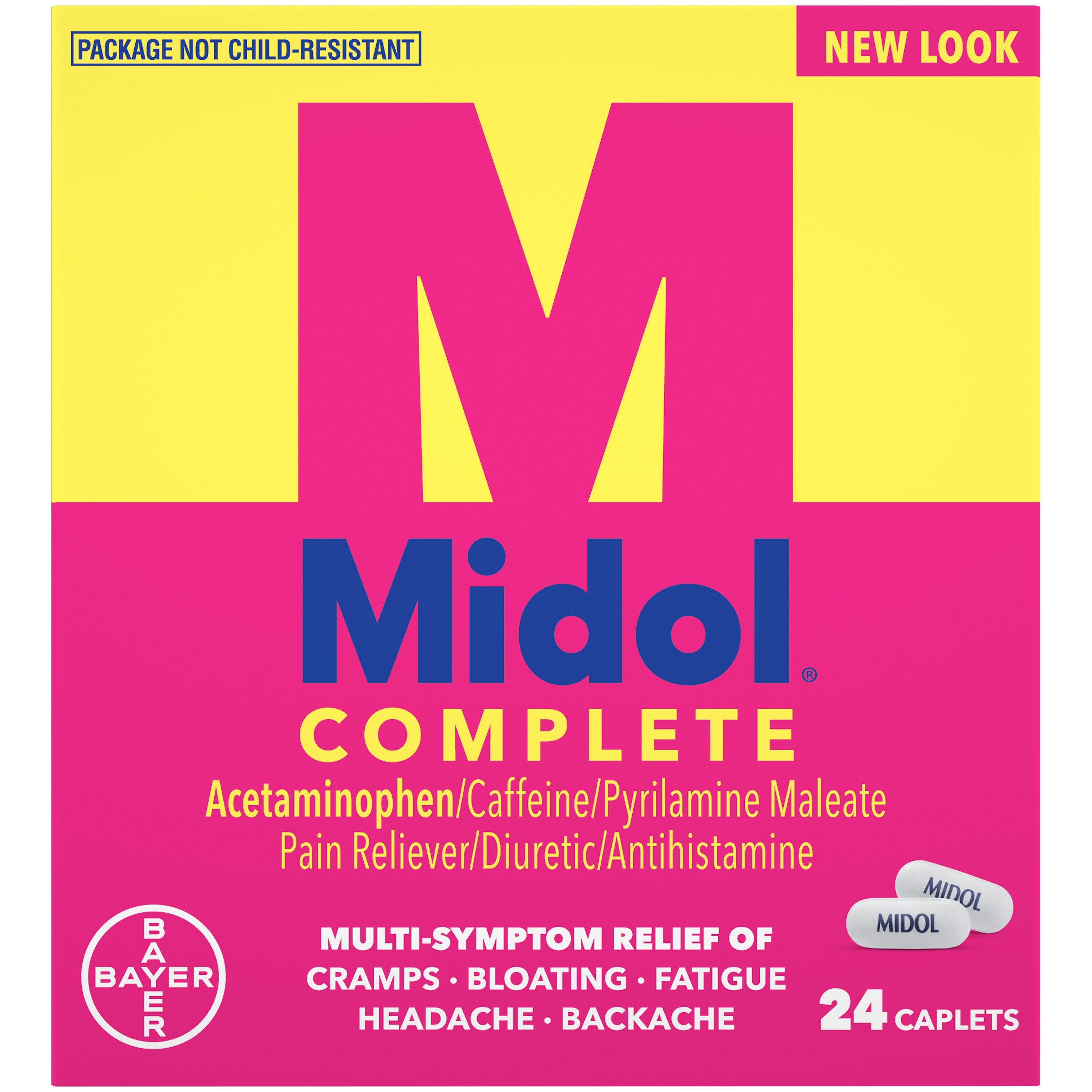 Midol Complete Menstrual Pain Relief Acetaminophen Caplets