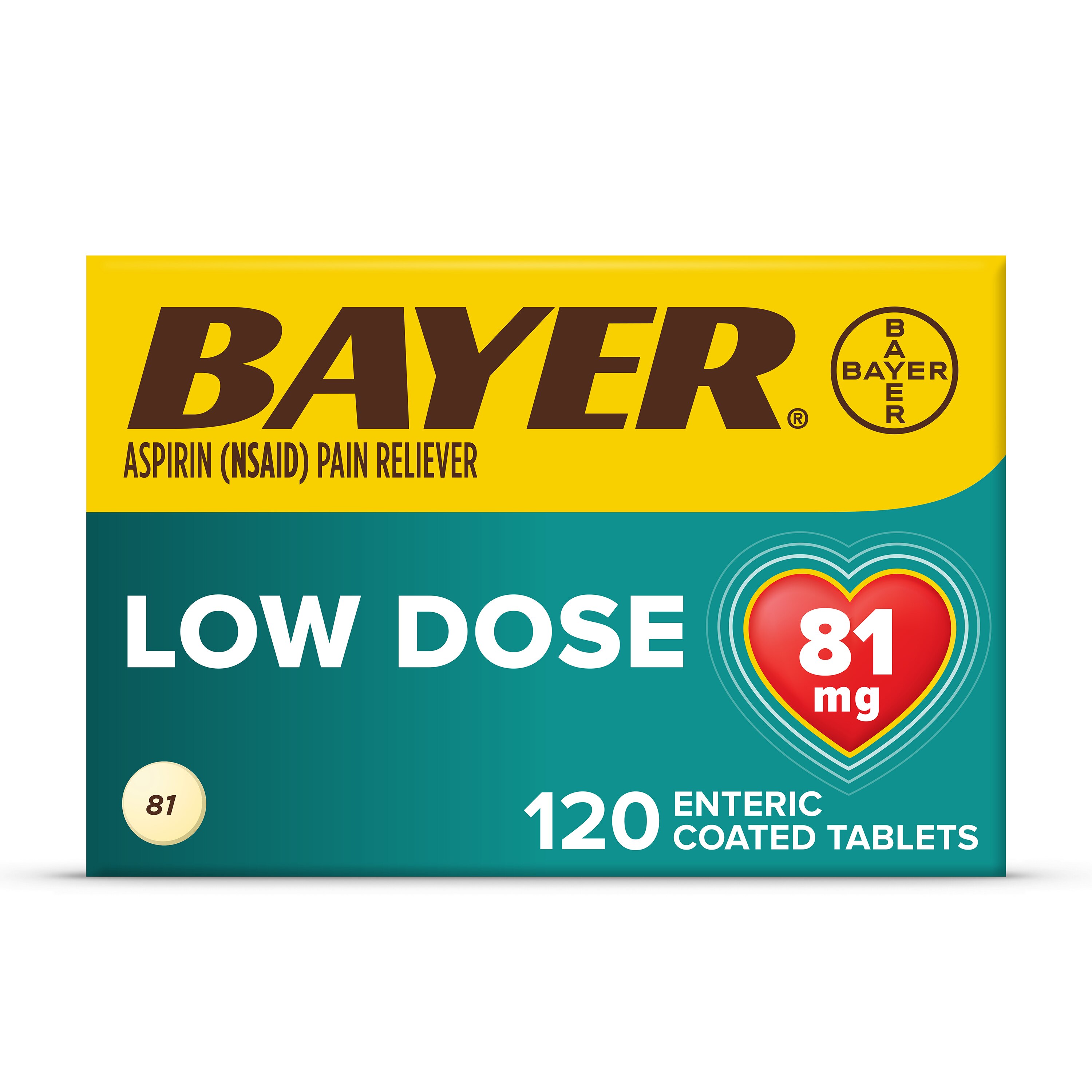 Bayer Low Dose Aspirin 81 MG Enteric Coated Talblets