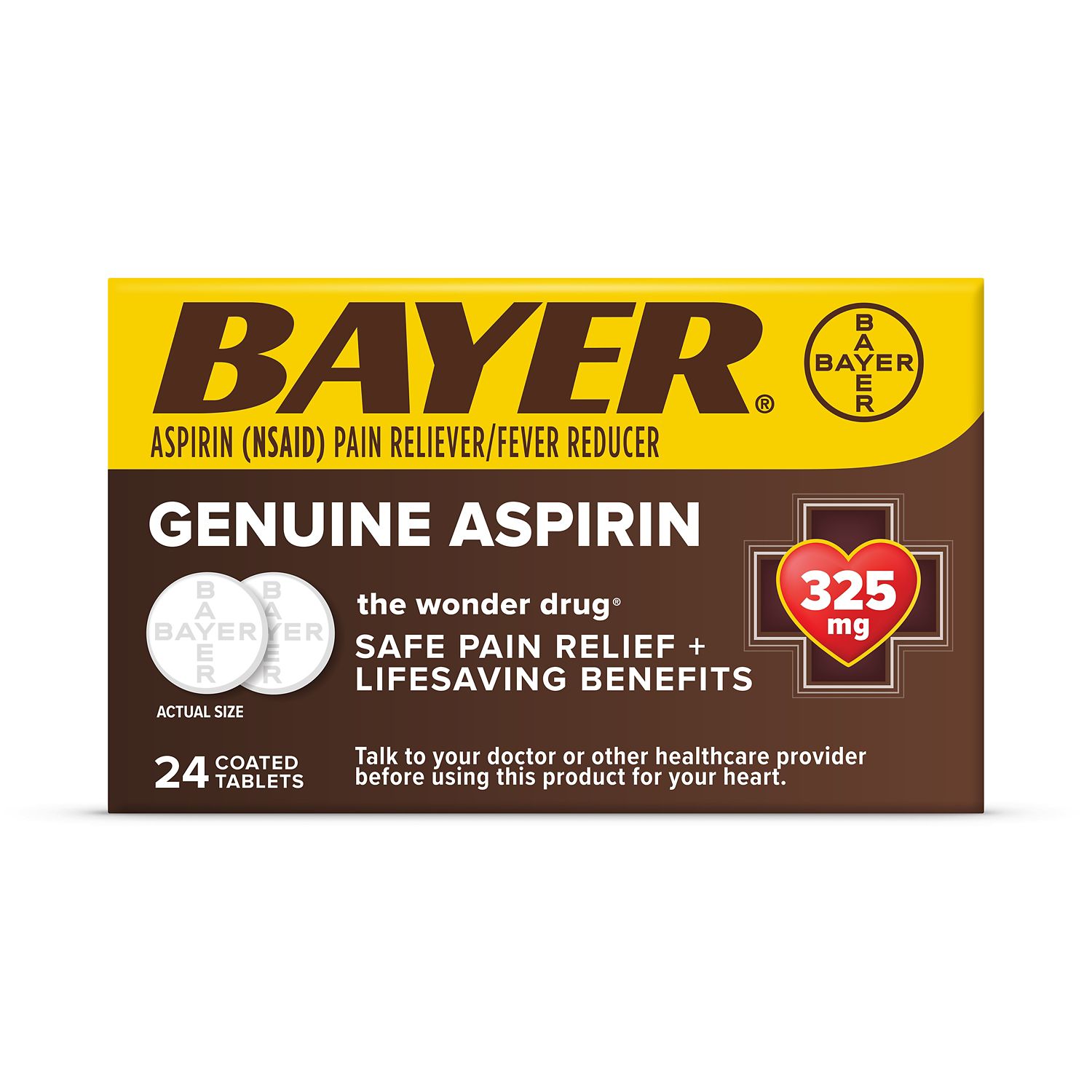 Bayer Genuine Aspirin 325 MG Coated Tablets