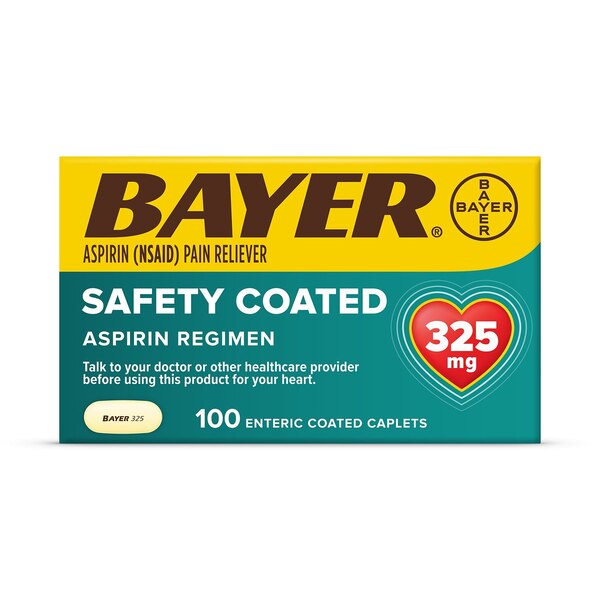 Bayer Aspirin 325 MG Enteric Coated Tablets, 100 CT