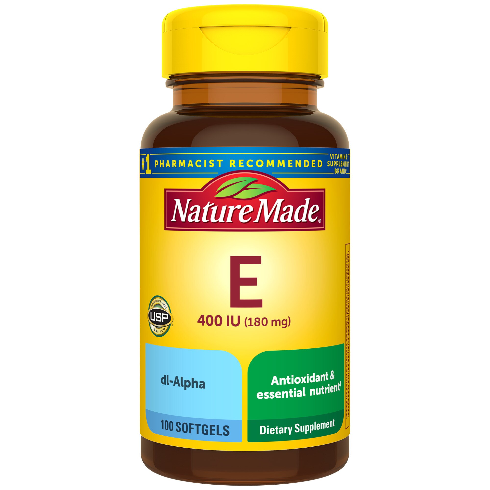 Nature Made Vitamin E 180 mg (400 IU) dl-Alpha Softgels, 100 CT