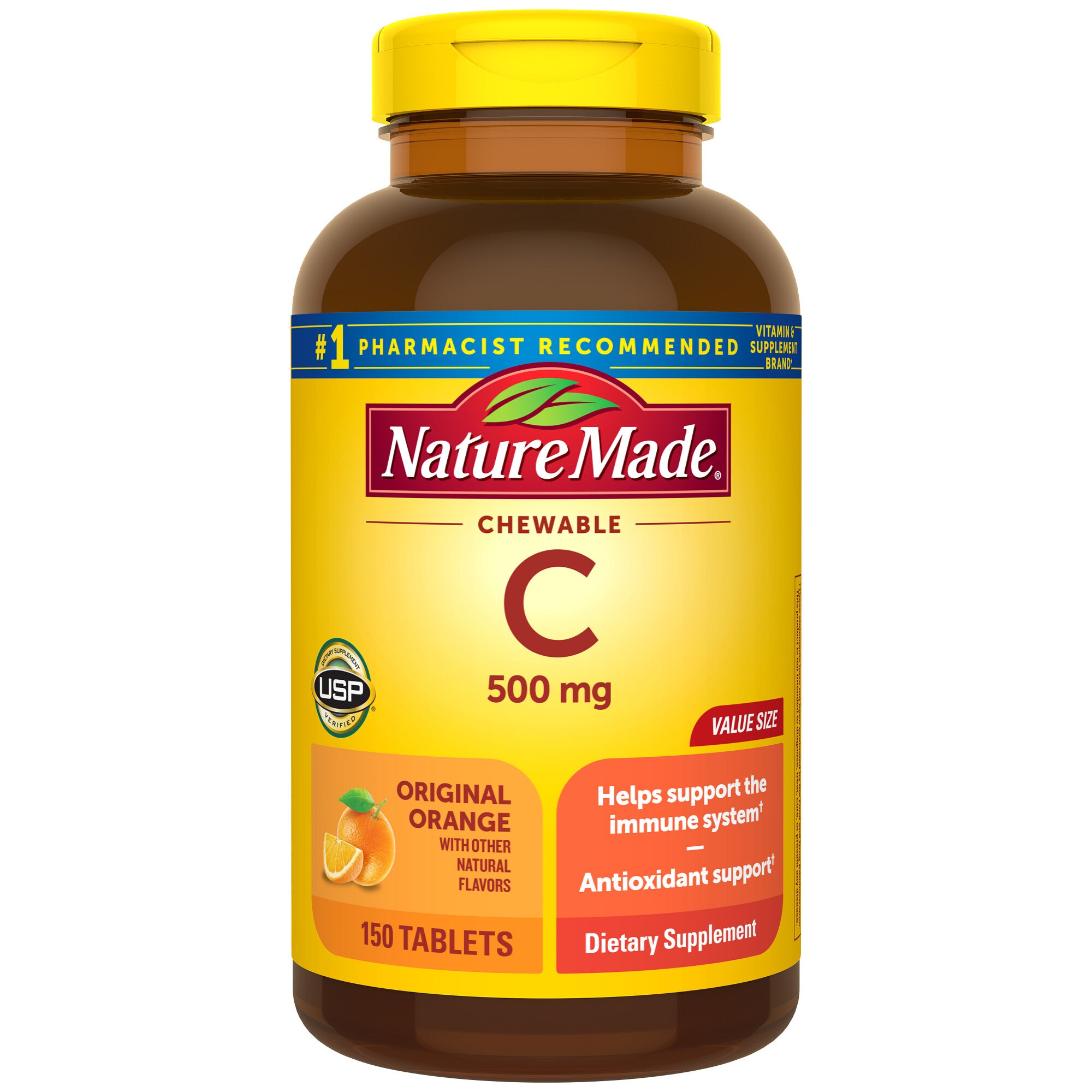 Nature Made Vitamin C Chewable Tablets 500mg