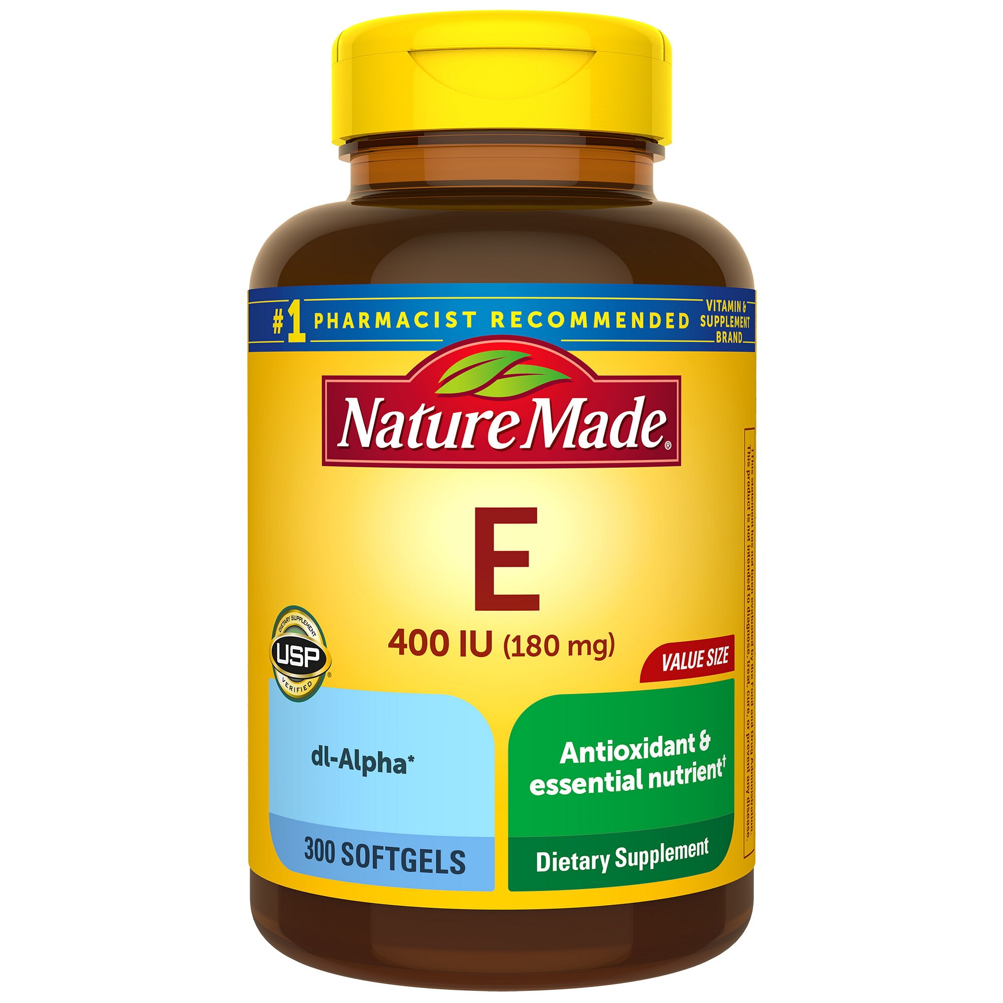 Nature Made Vitamin E 180 mg (400 IU) dl-Alpha Softgels, 300 CT