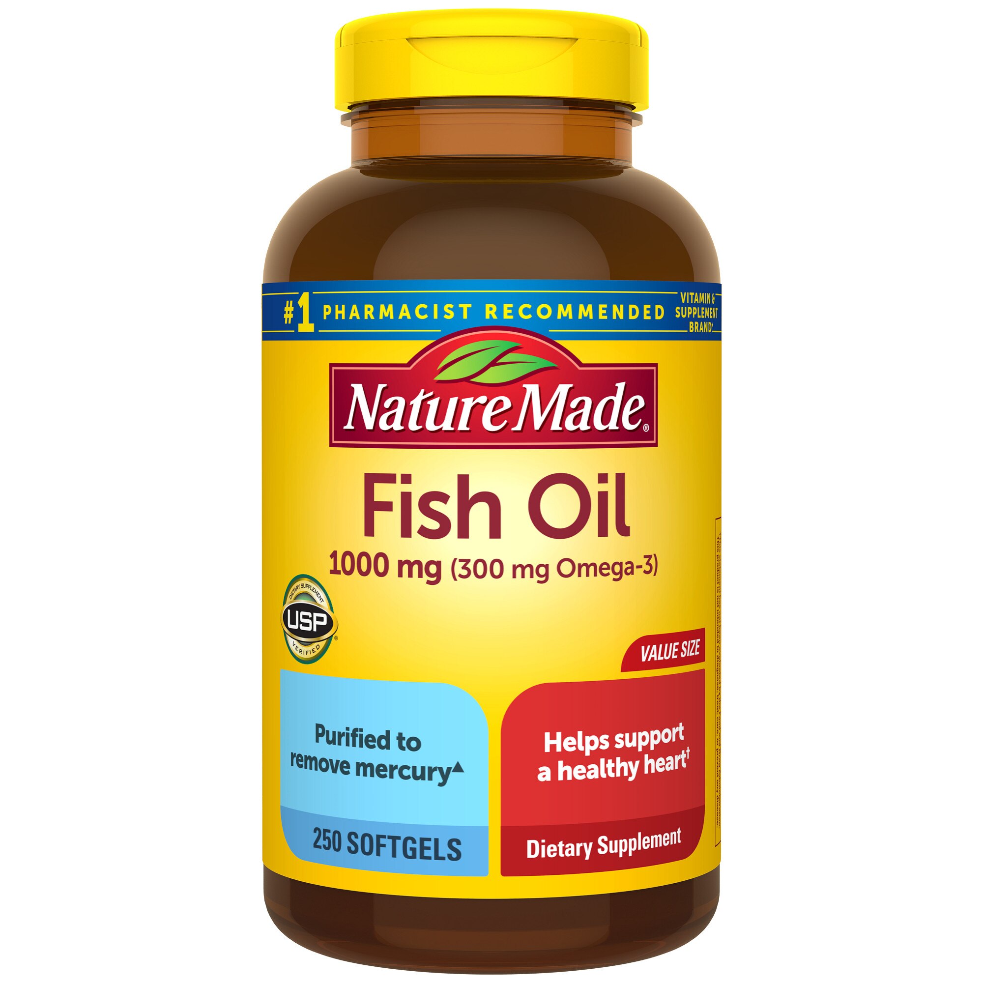 Nature Made Fish Oil with Omega-3 Liquid Softgels 1000 mg