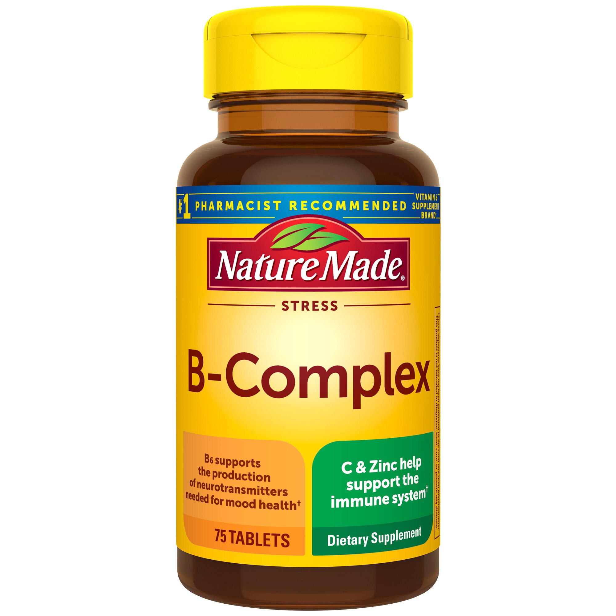 Nature Made Stress B Complex with Vitamin C and Zinc Tablets, 75 CT