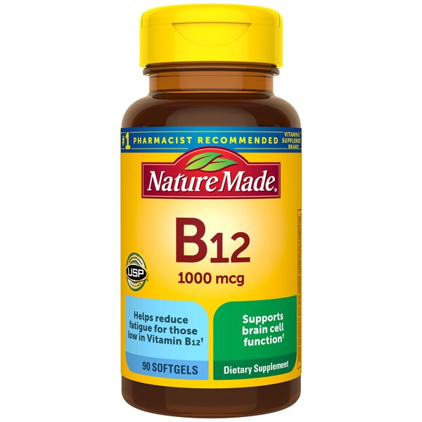 Nature Made Vitamin B12 1000 mcg, B12 Vitamin Softgels for Energy Metabolism Support, 90 CT