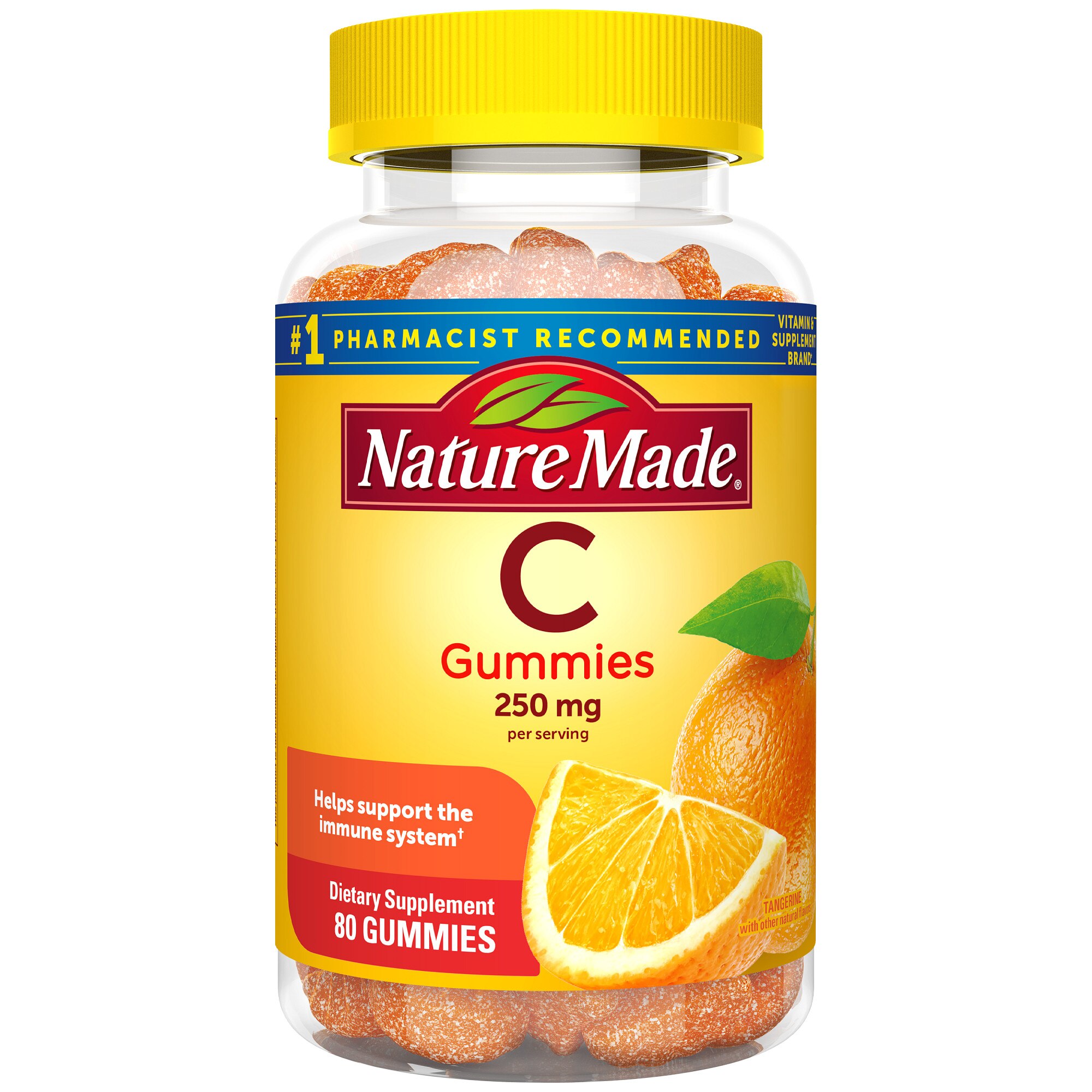 Nature Made Vitamin C 250mg Per Serving for Immune Support Vitamin Gummies, 80 CT