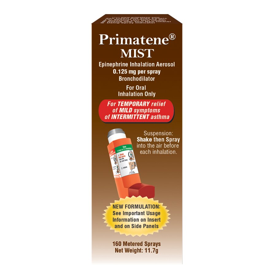 Primatene Mist Epinephrine Inhalation Aerosol Bronchodilator, 0.125mg/Spray