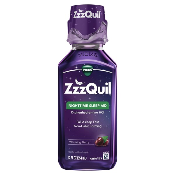 ZzzQuil Nighttime Sleep Aid Liquid, Warming Berry