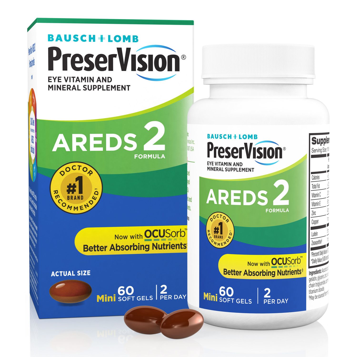 PreserVision Areds 2 Formula Eye Vitamin & Mineral Supplement Soft-Gels