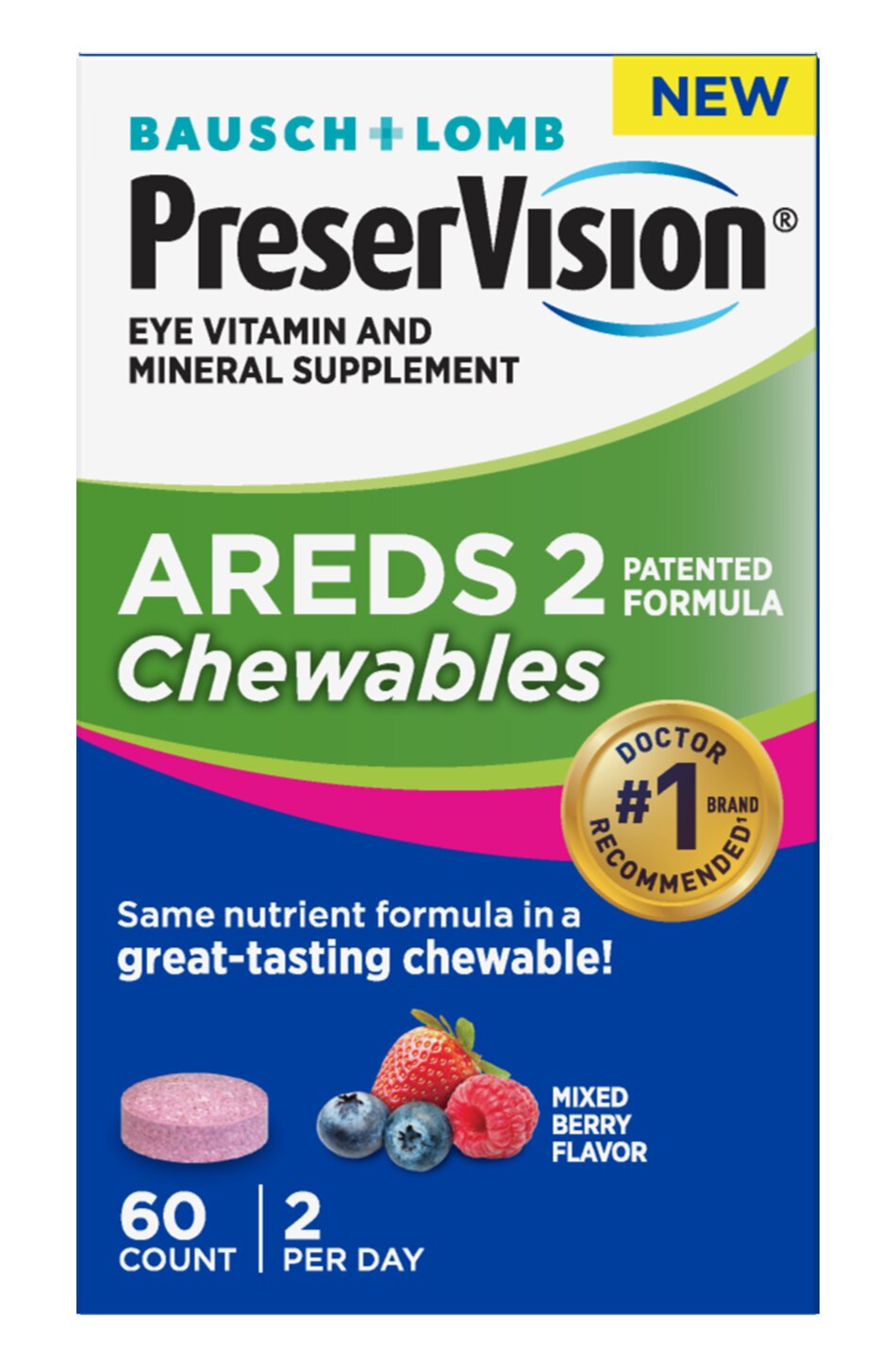 Preservision AREDS 2 Chewable, 60 CT