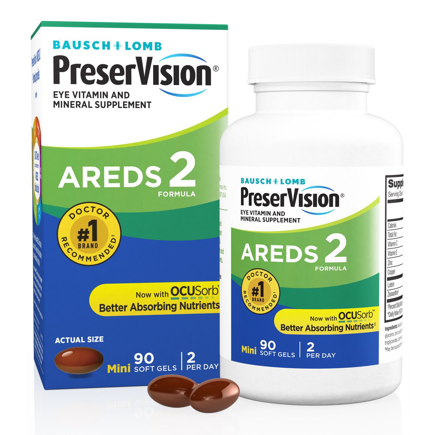 PreserVision Areds 2 Formula Eye Vitamin & Mineral Supplement Soft-Gels