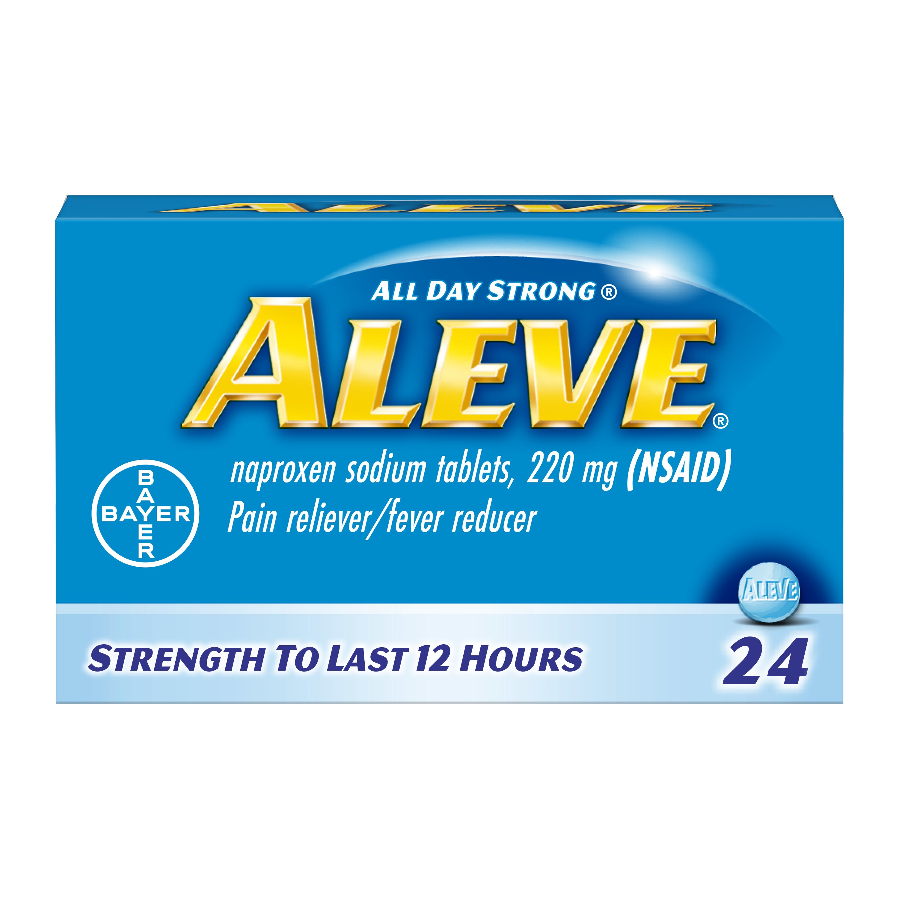 Aleve Pain Relief Naproxen Sodium Tablets, 24 CT