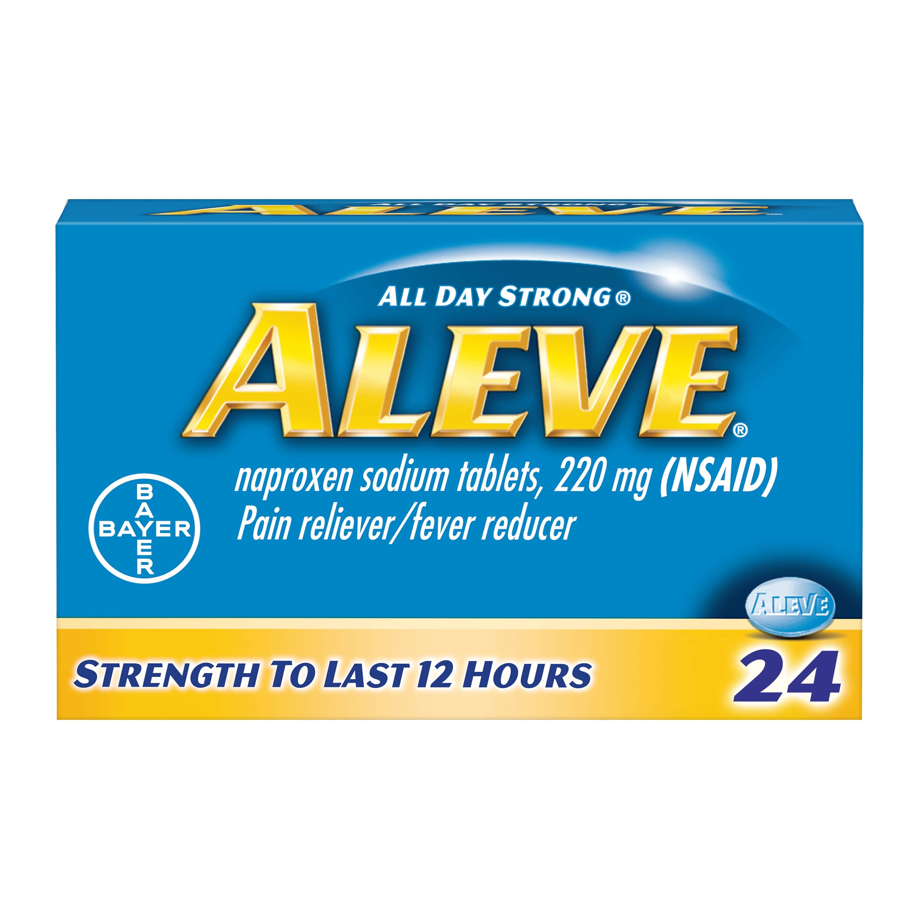 Aleve Pain Relief Naproxen Sodium Caplets, 24 CT