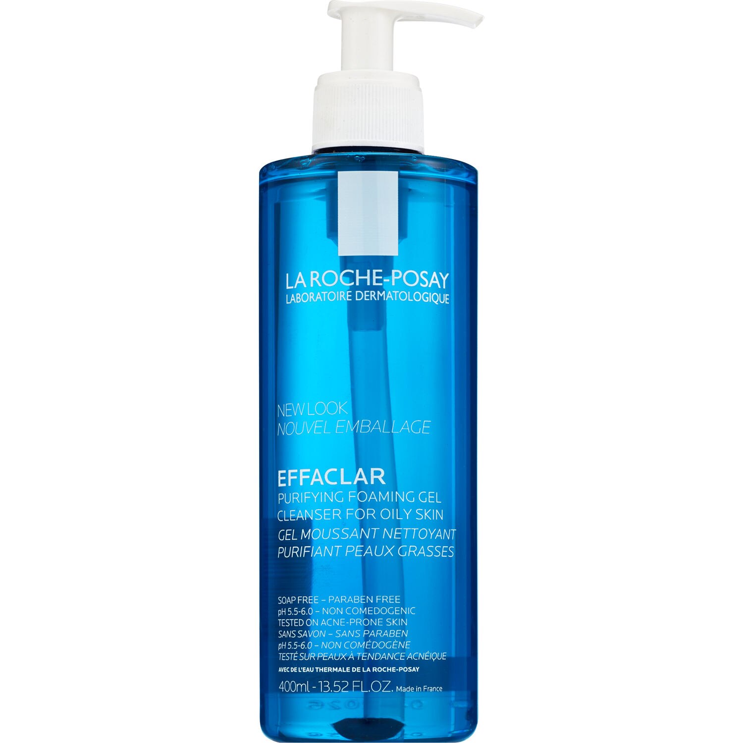 La Roche-Posay Effaclar Purifying Foaming Gel Cleanser for Oily Skin, Alcohol Free Acne Face Wash for Sensitive Skin, 13.5oz