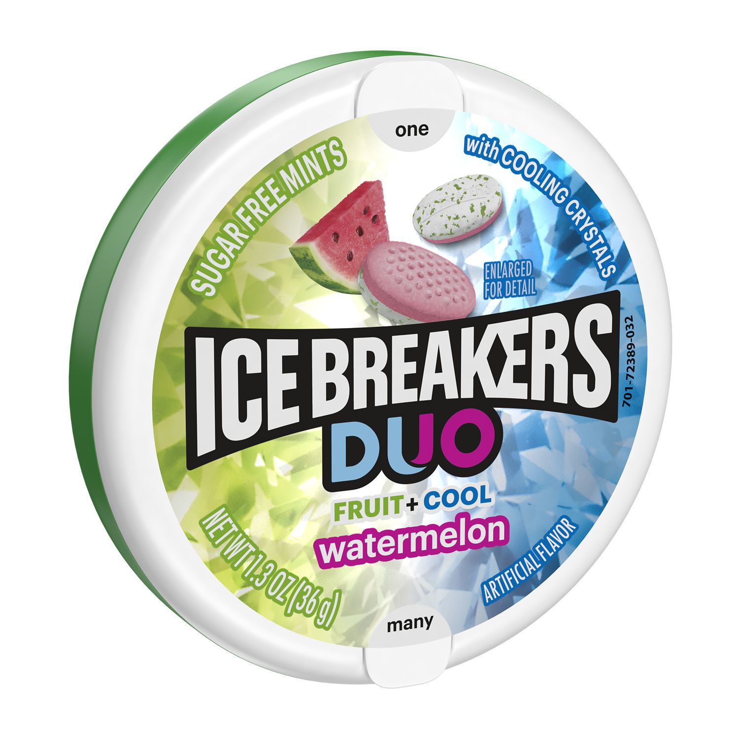 Ice Breakers Duo Fruit + Cool Watermelon Sugar Free Mints, 1.3 oz