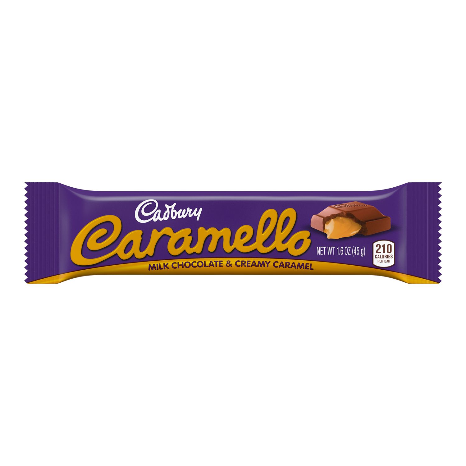 Cadbury Caramello Milk Chocolate and Creamy Caramel Candy, 1.6 oz