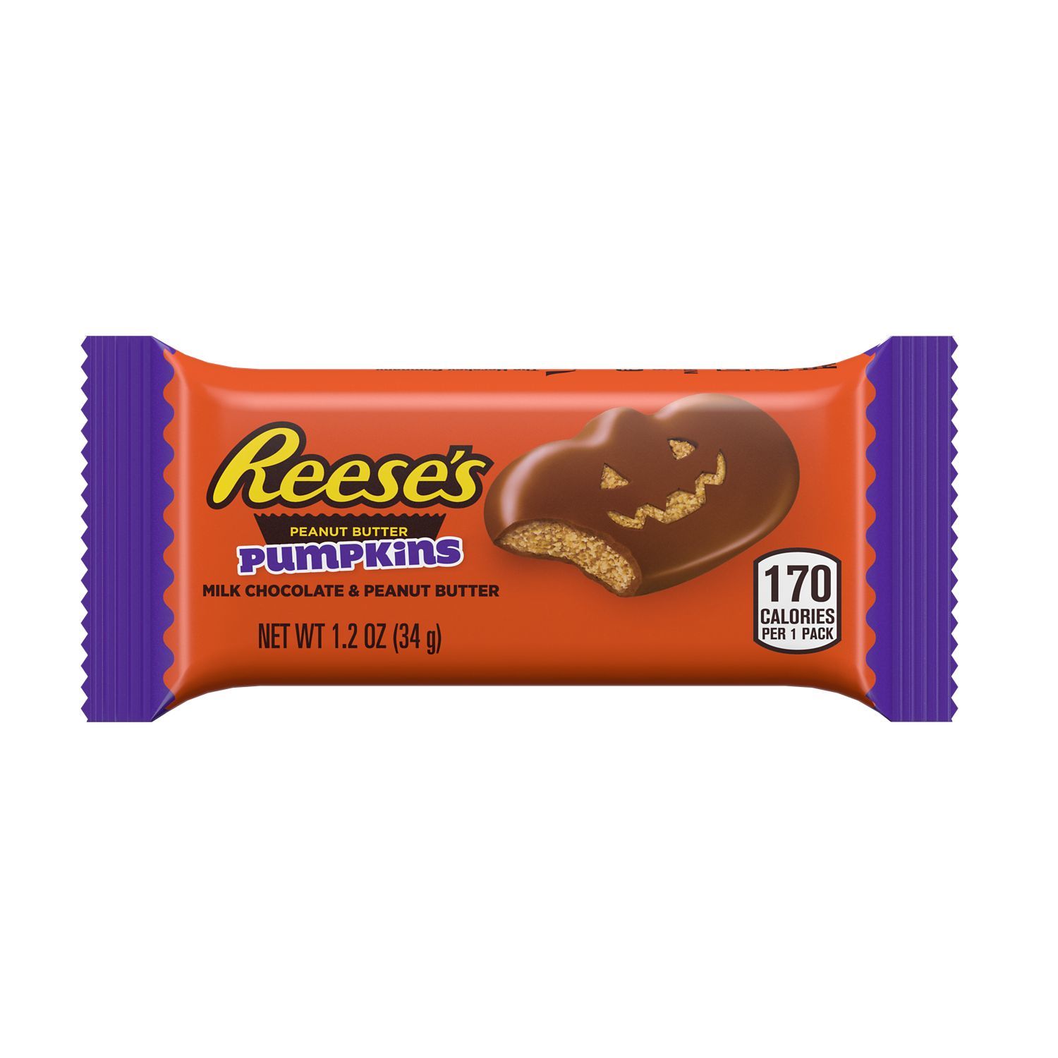 Reese's, Milk Chocolate Peanut Butter Pumpkins Candy, 1.2 oz