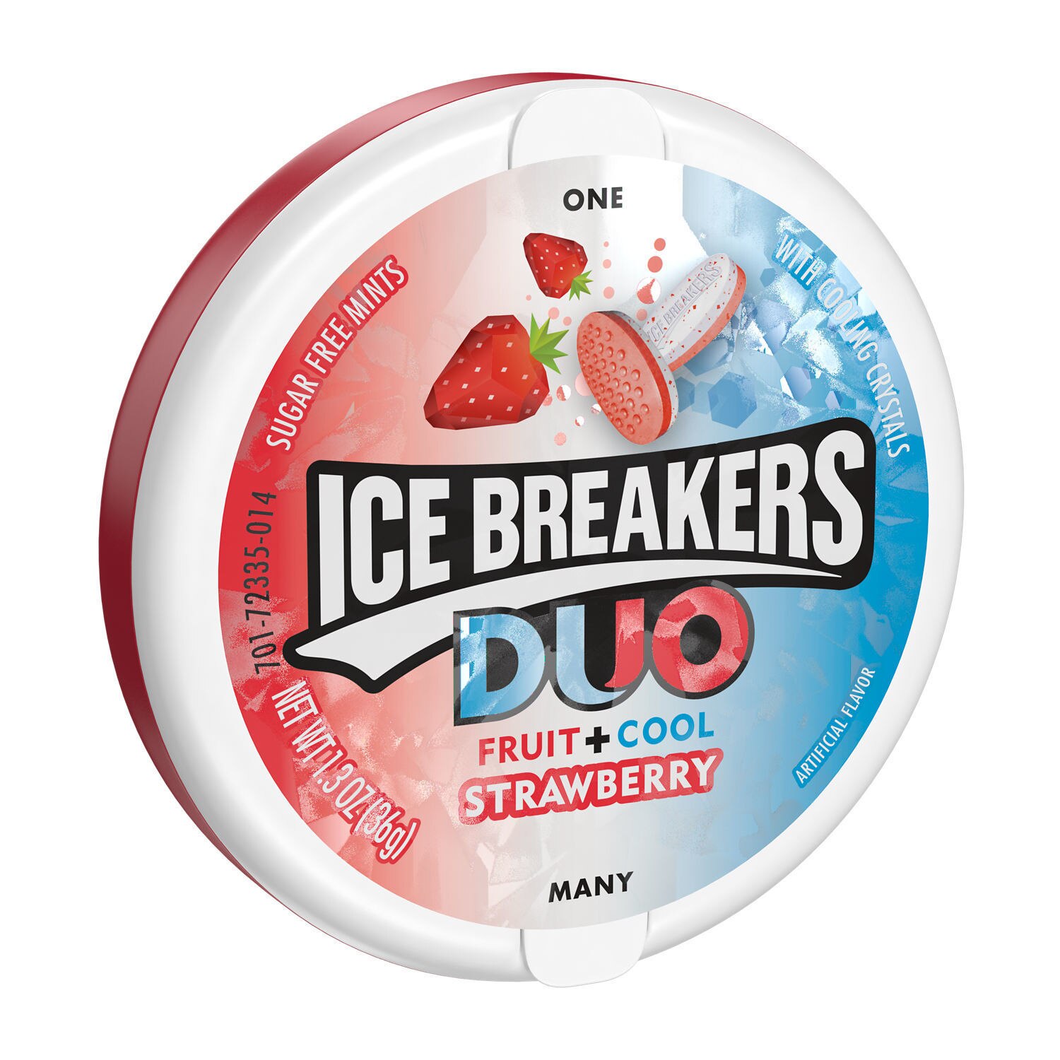 Ice Breakers Duo Fruit + Cool Strawberry Sugar Free Mints, 1.3 oz