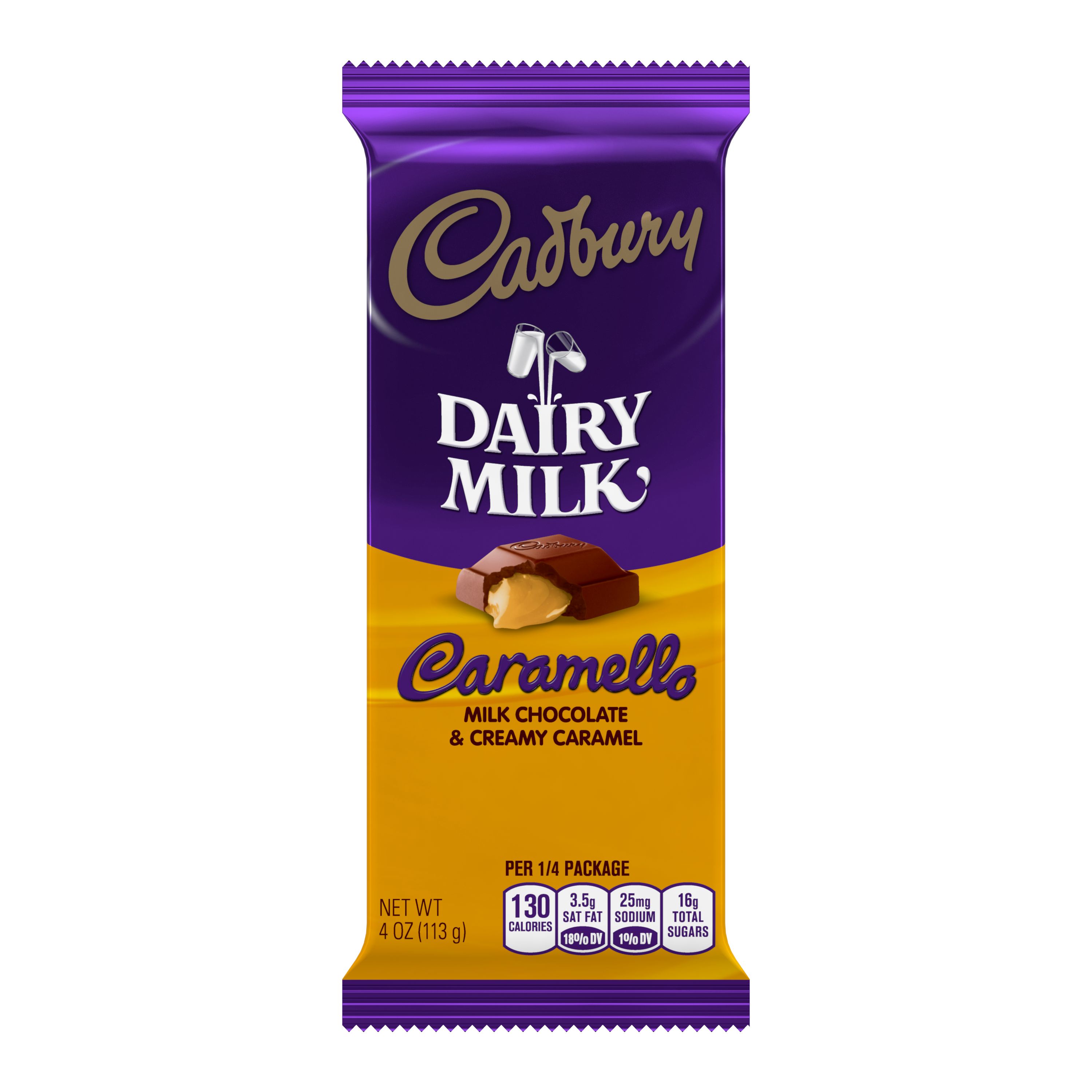 Cadbury Caramello Milk Chocolate & Creamy Caramel Bar, 4 oz