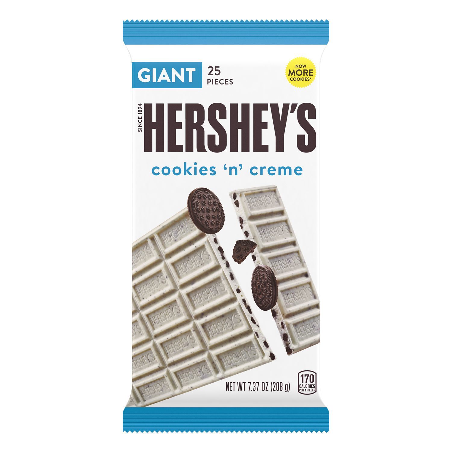 Hershey's Cookies 'n' Creme Giant Candy, 7.37 Oz