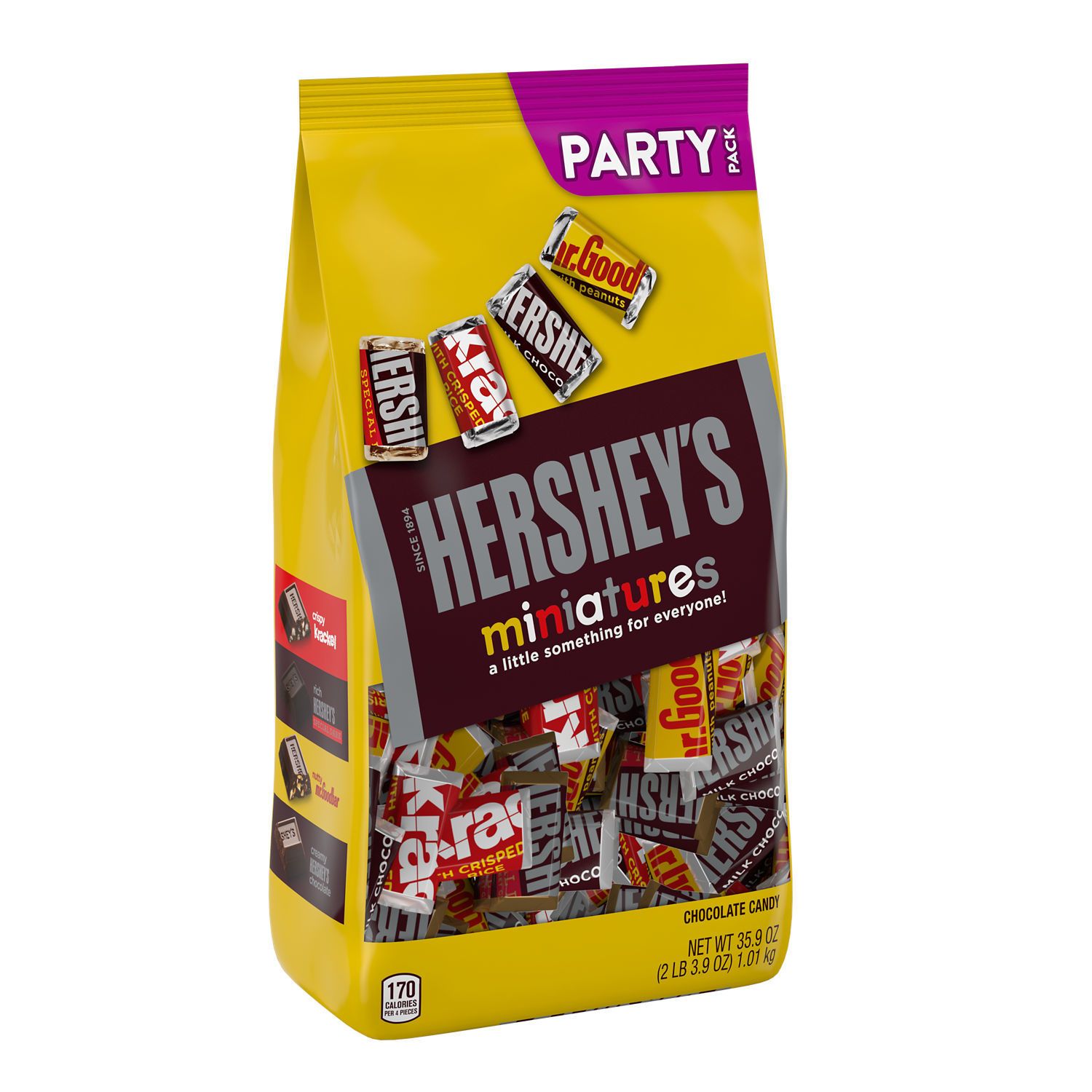 Hershey's Miniatures Assorted Chocolate Party Bag, 37.44 oz