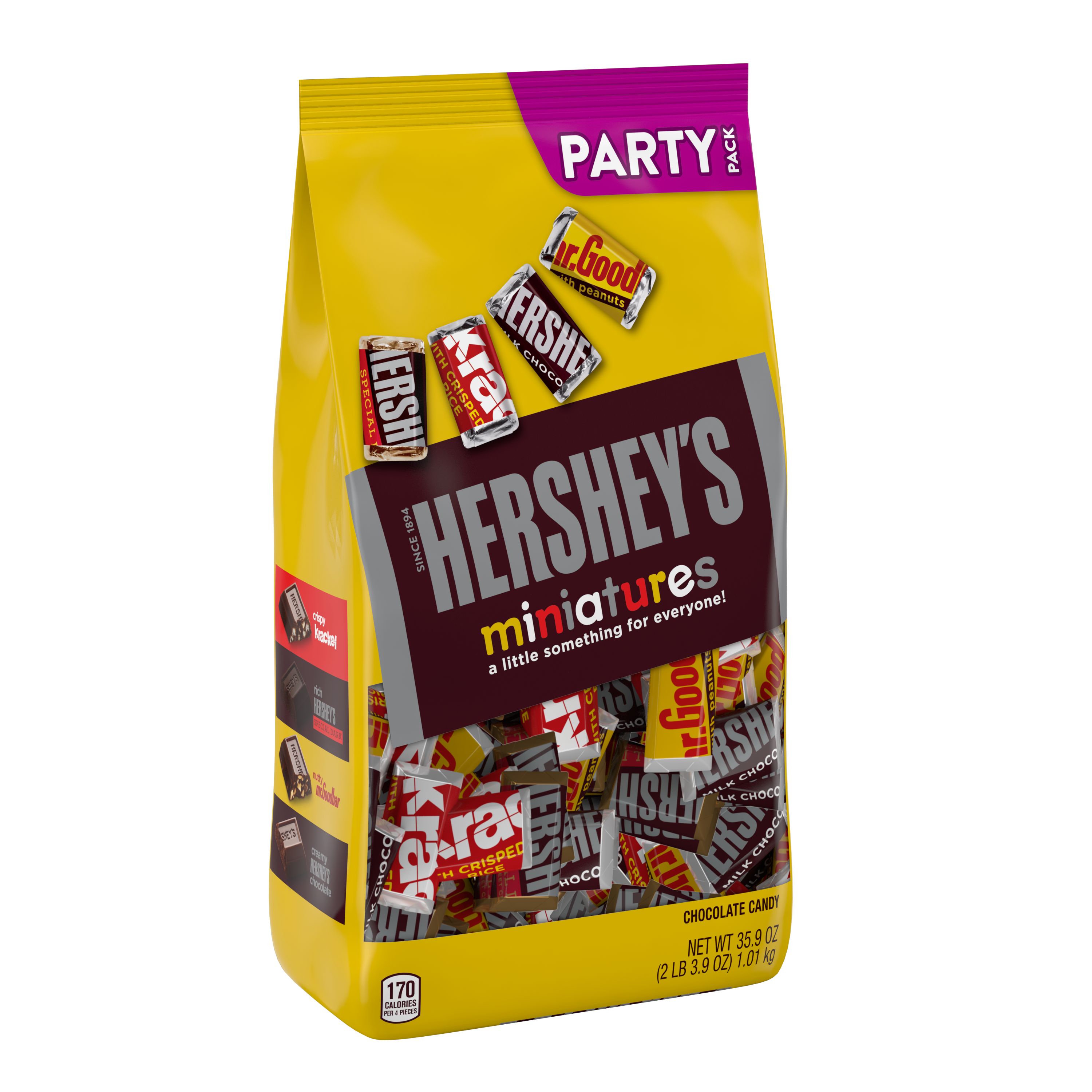 Hershey's Miniatures Assorted Chocolate Party Bag, 37.44 oz