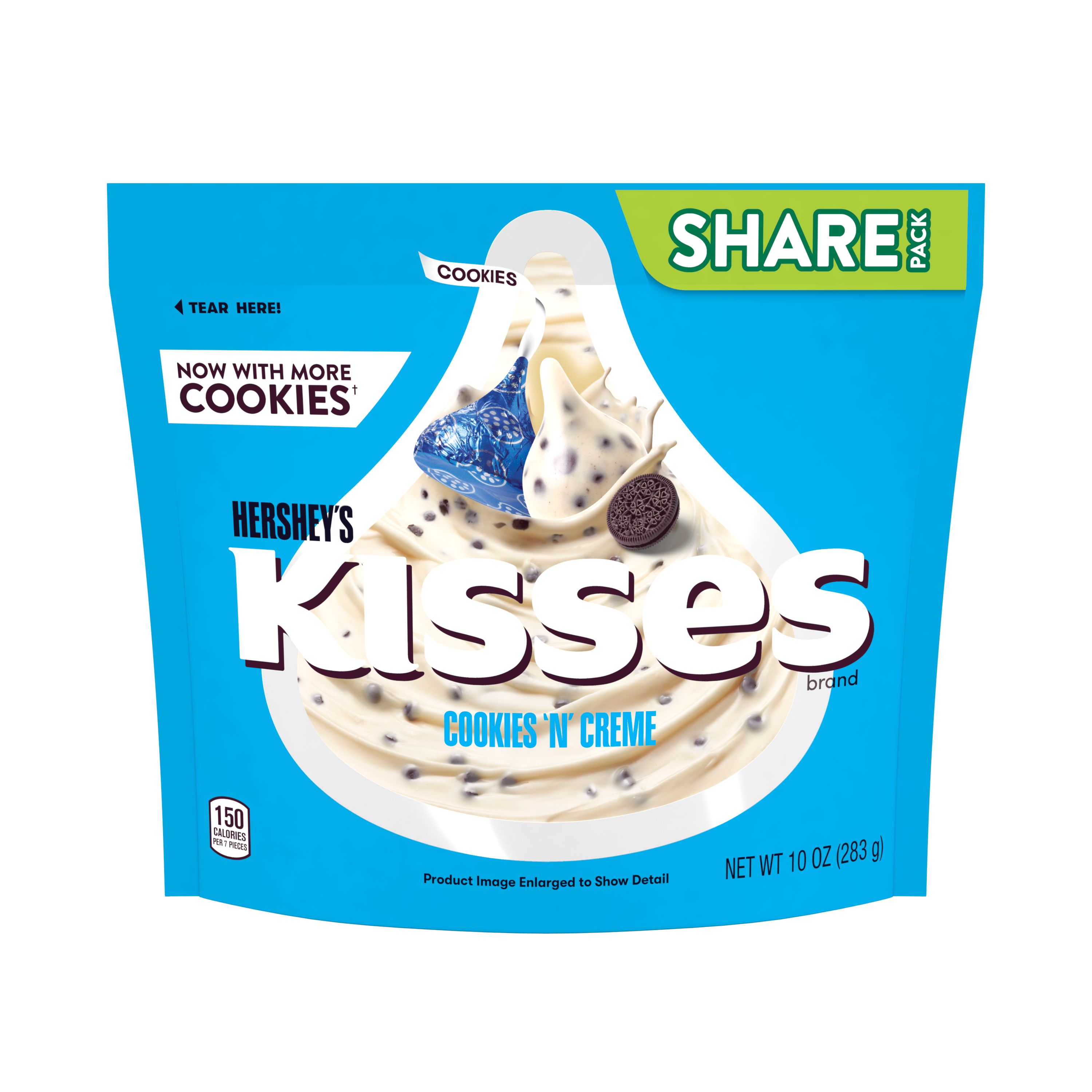 Hershey`s Kisses Cookies `N` Creme Candy, 10 oz