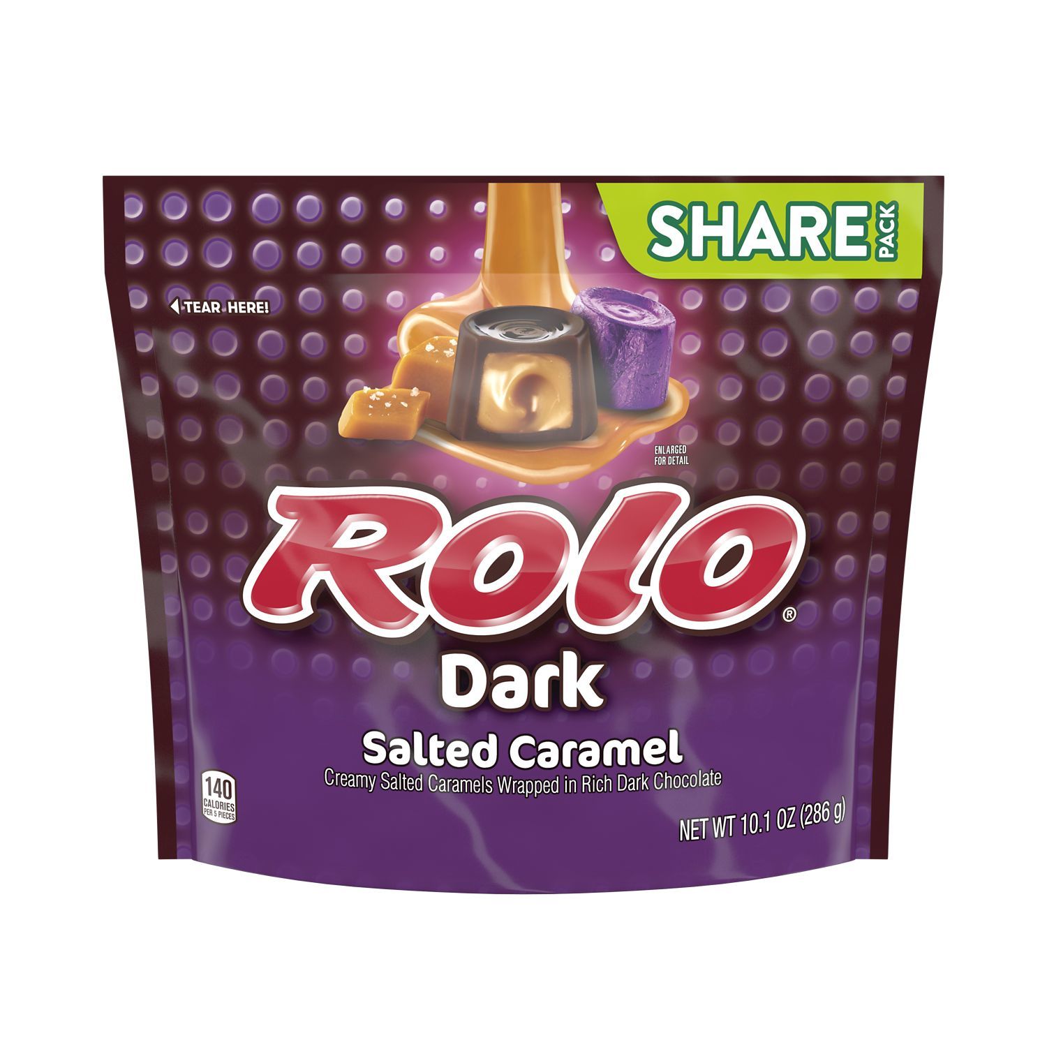 Rolo Creamy Salted Caramels Wrapped in Dark Chocolate Candy, 10. oz