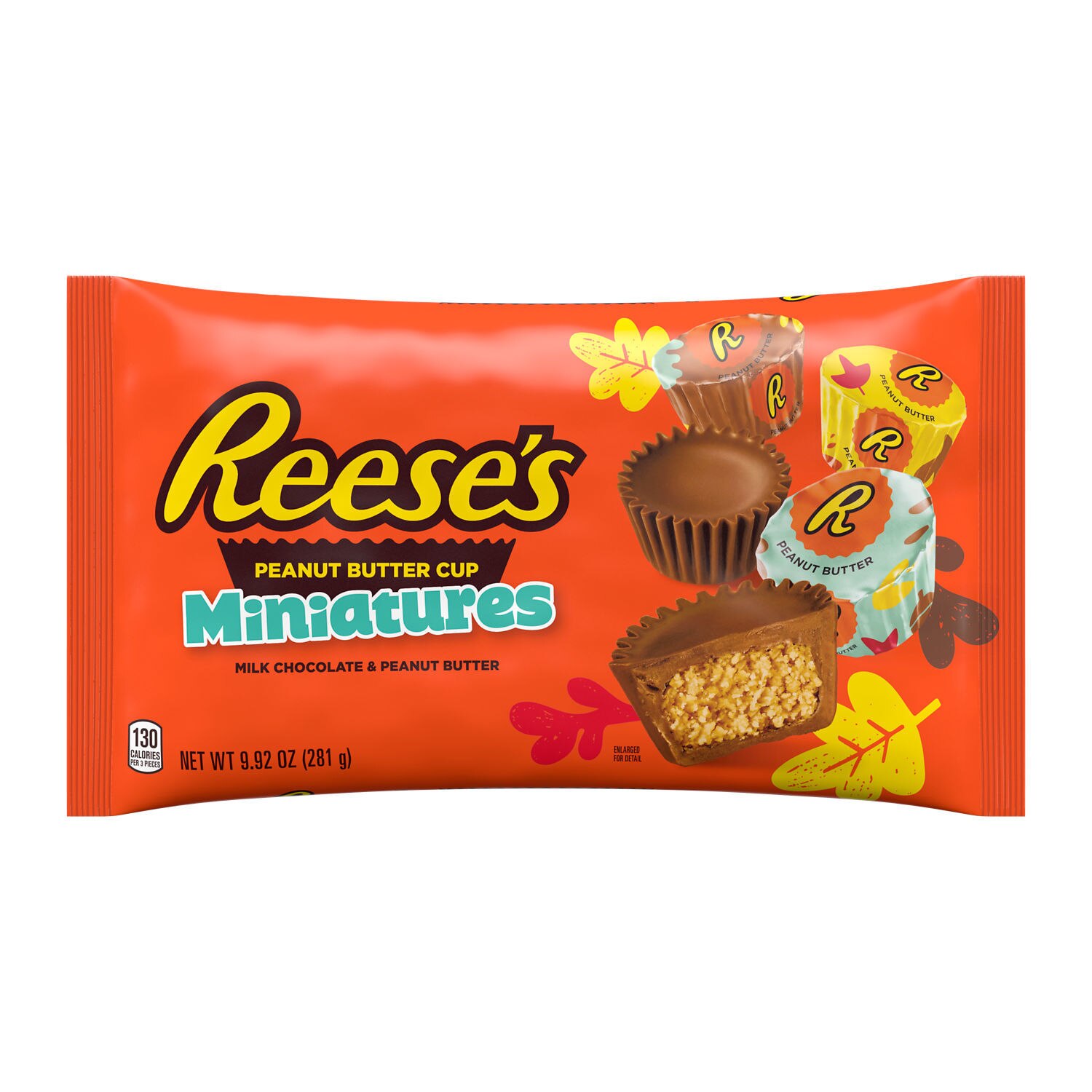 Reese's Miniatures Milk Chocolate Peanut Butter Cups, Halloween Candy Bag, 9.92 oz