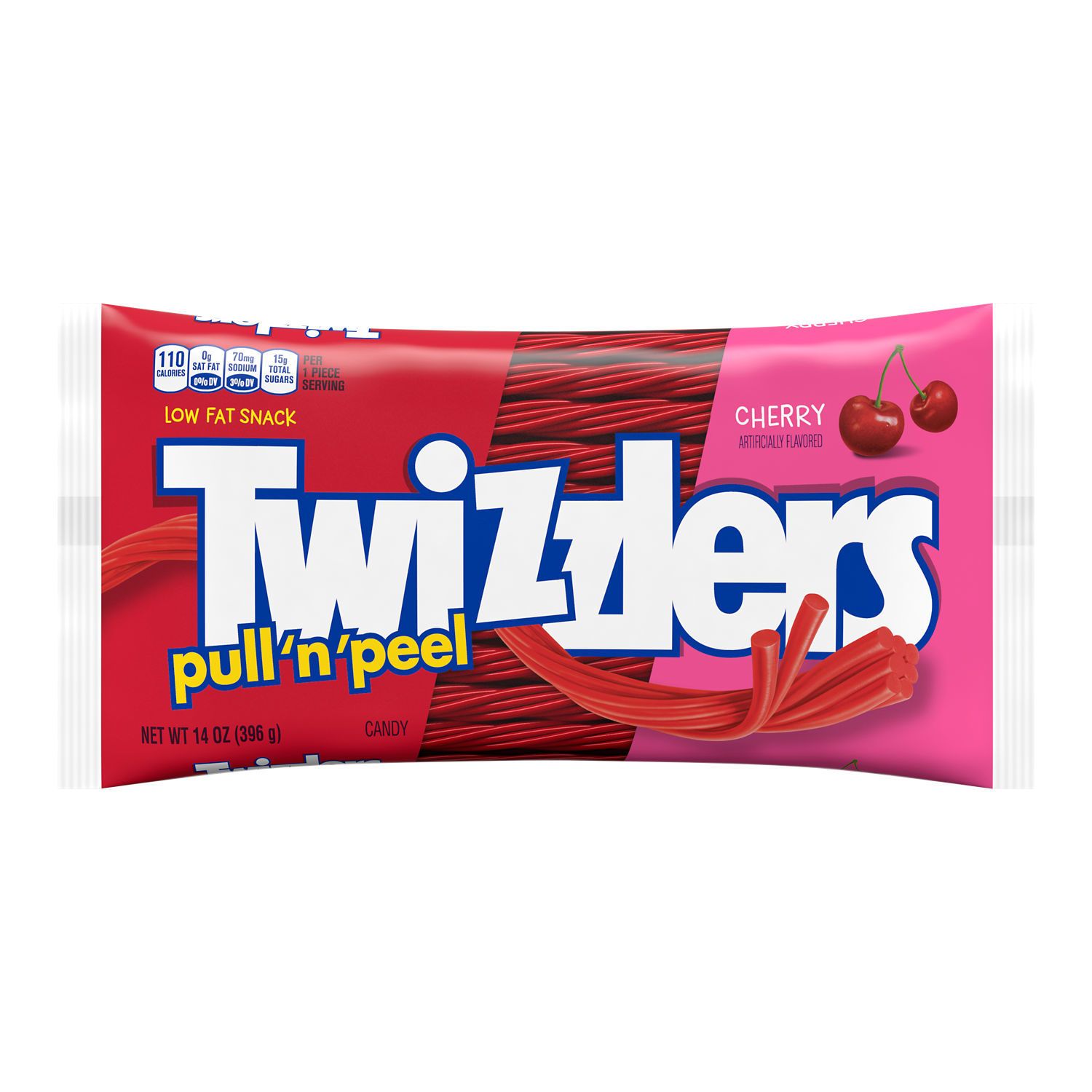 Twizzlers Cherry Pull 'N' Peel Chewy Candy, 14 oz