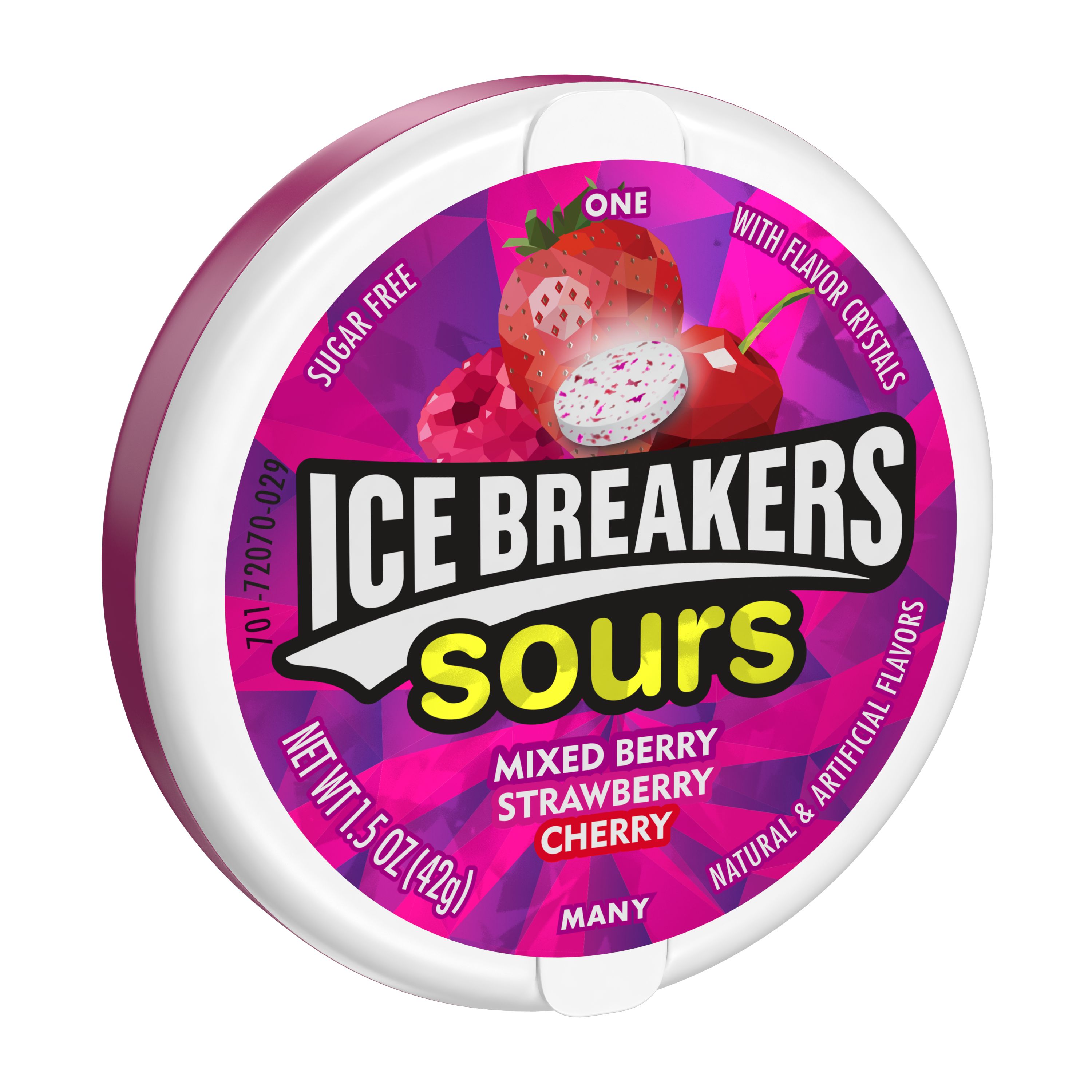 Ice Breakers Sours, Mixed Berry, Strawberry, Cherry, 1.5 oz