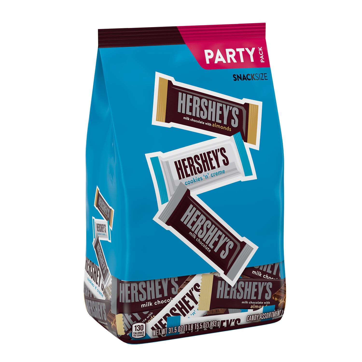 Hershey's Snack Size Chocolate And White Creme Candy Bar Assortment, 31.5 oz