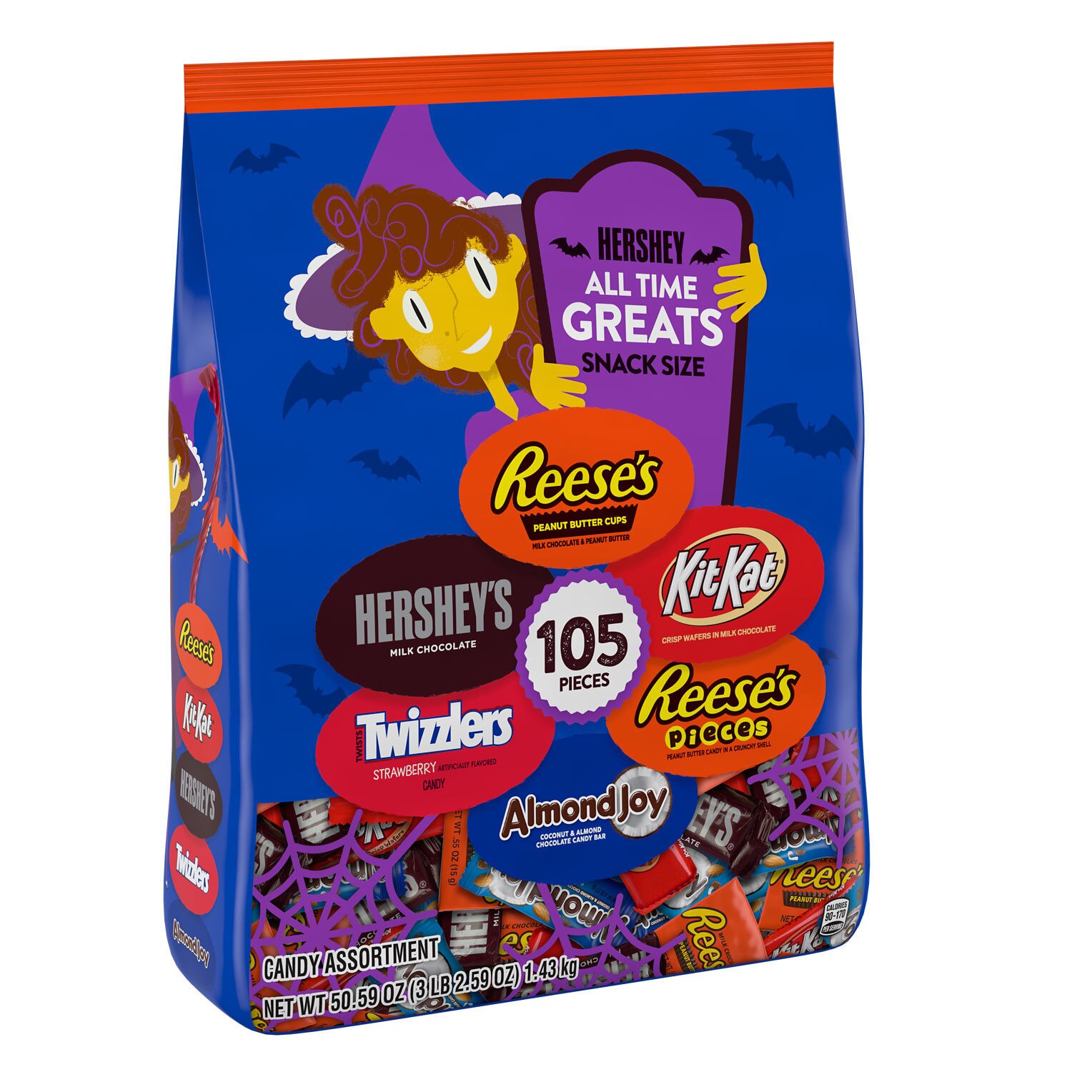 Hershey's, All Time Greats Assorted Snack Size Candy, 85 ct, 39.08 oz