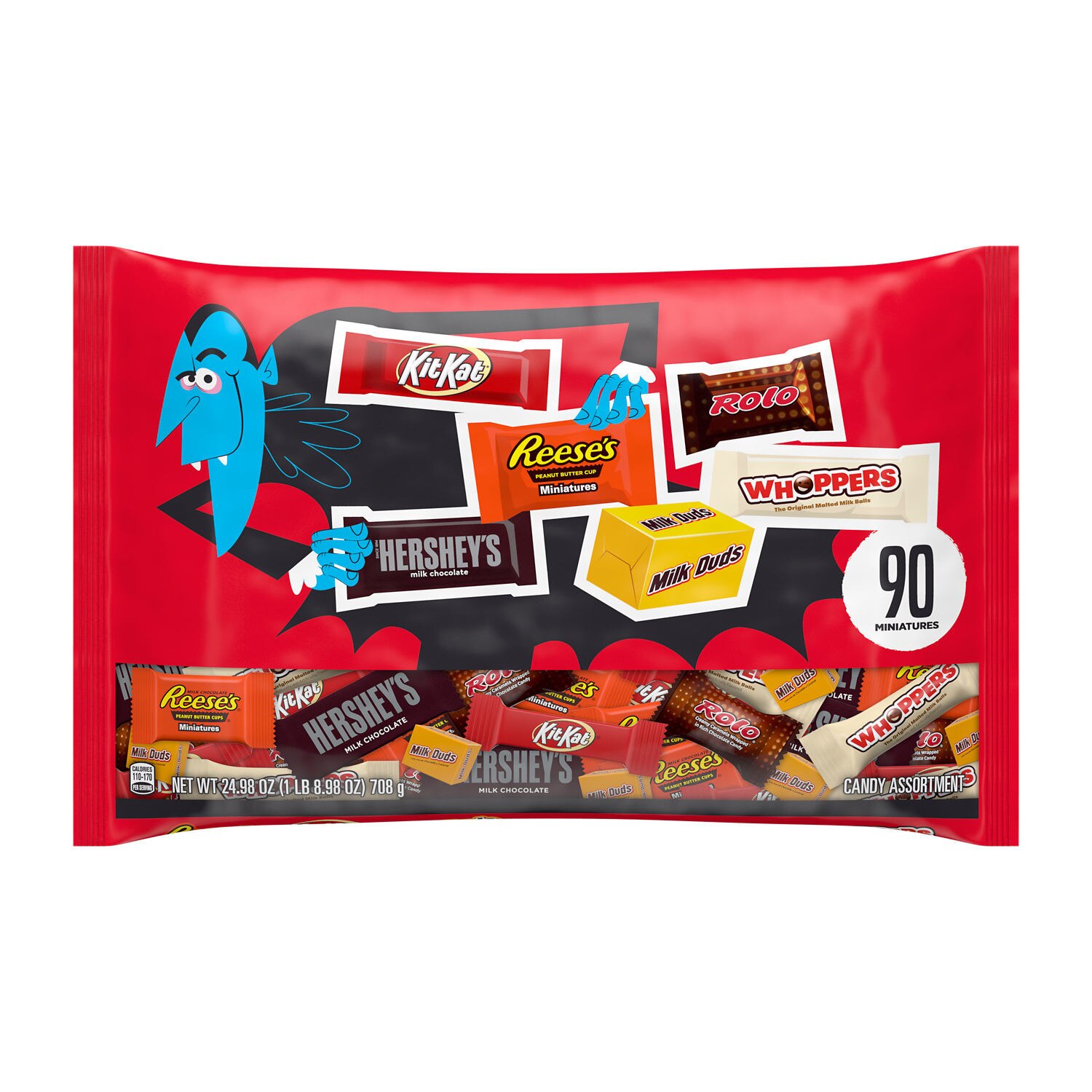 Hershey's, Assorted Chocolate Flavors Bite Size, Candy Variety Bag, 75 ct, 21.21 oz