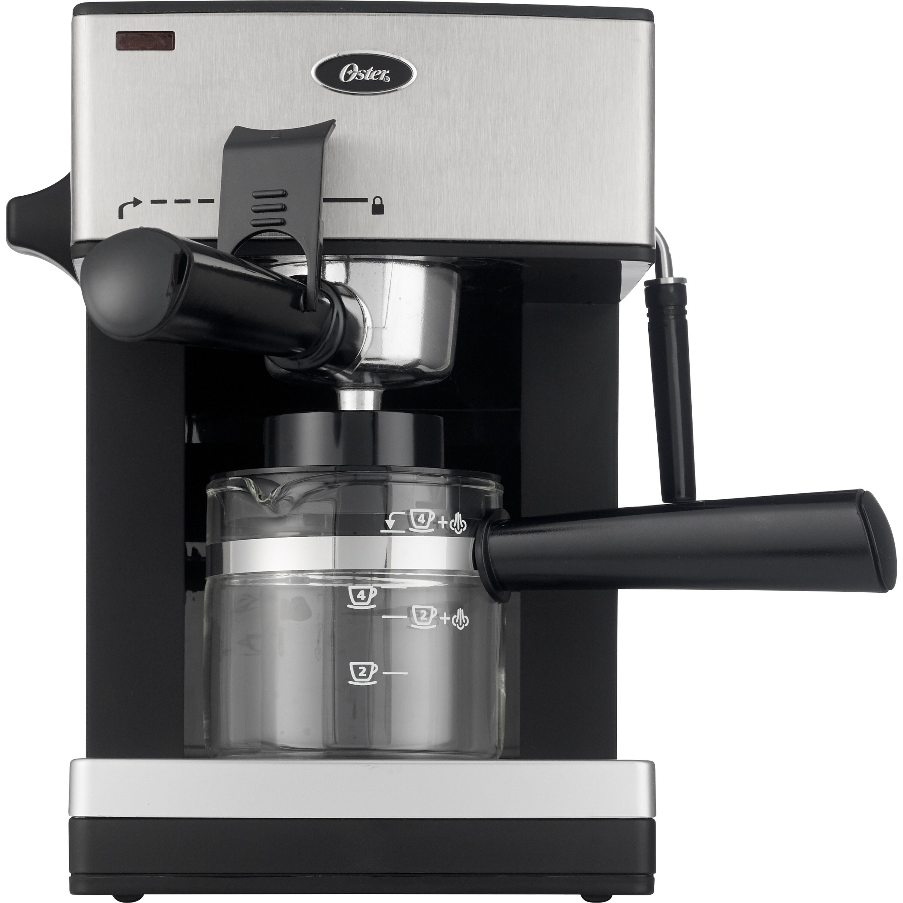 Oster Cappuccino and Espresso Maker Steam Pressure System, 4 Cup