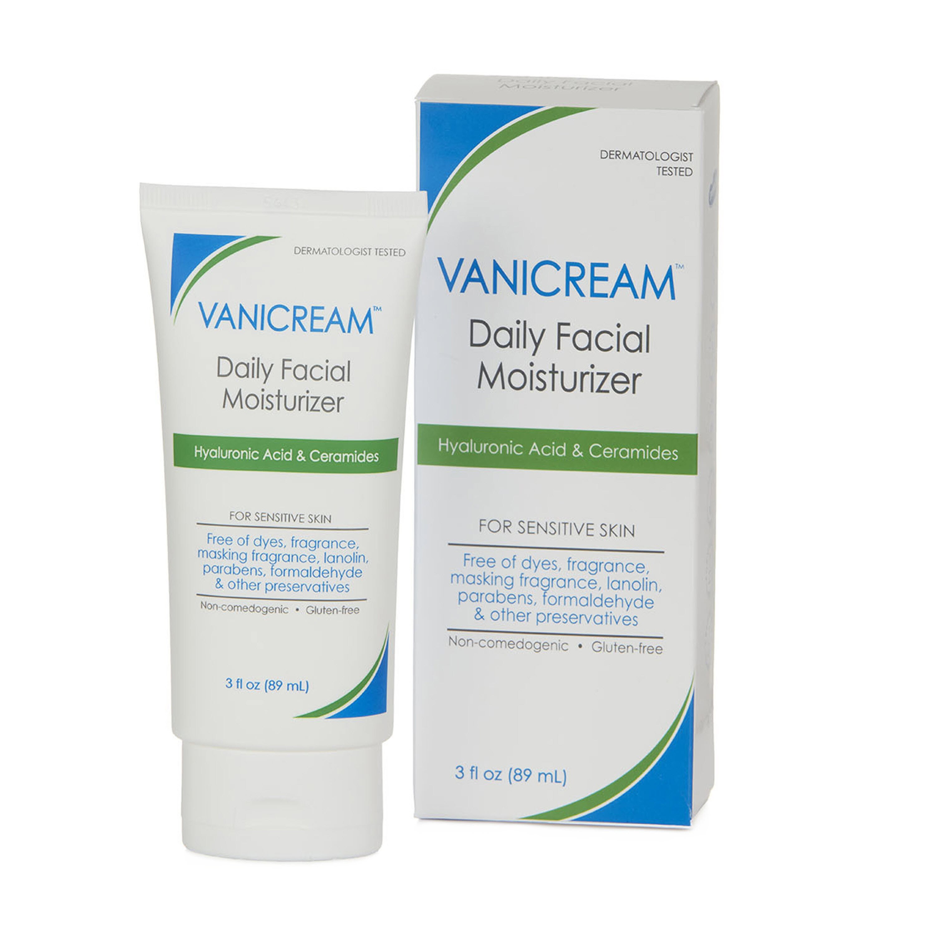 Vanicream Daily Facial Moisturizer with Hyaluronic Acid and Ceramides, 3 OZ